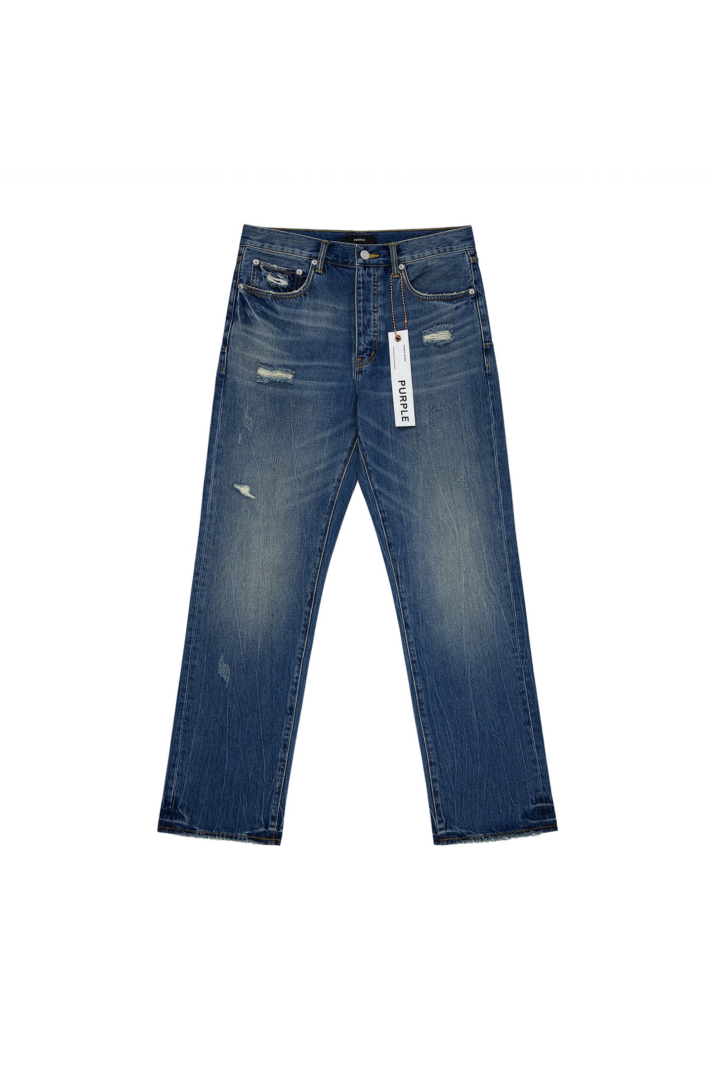 P011 Modern Vintage Denim, Mid Rise Straight Leg, with Abrasions & Rips, size 28-40