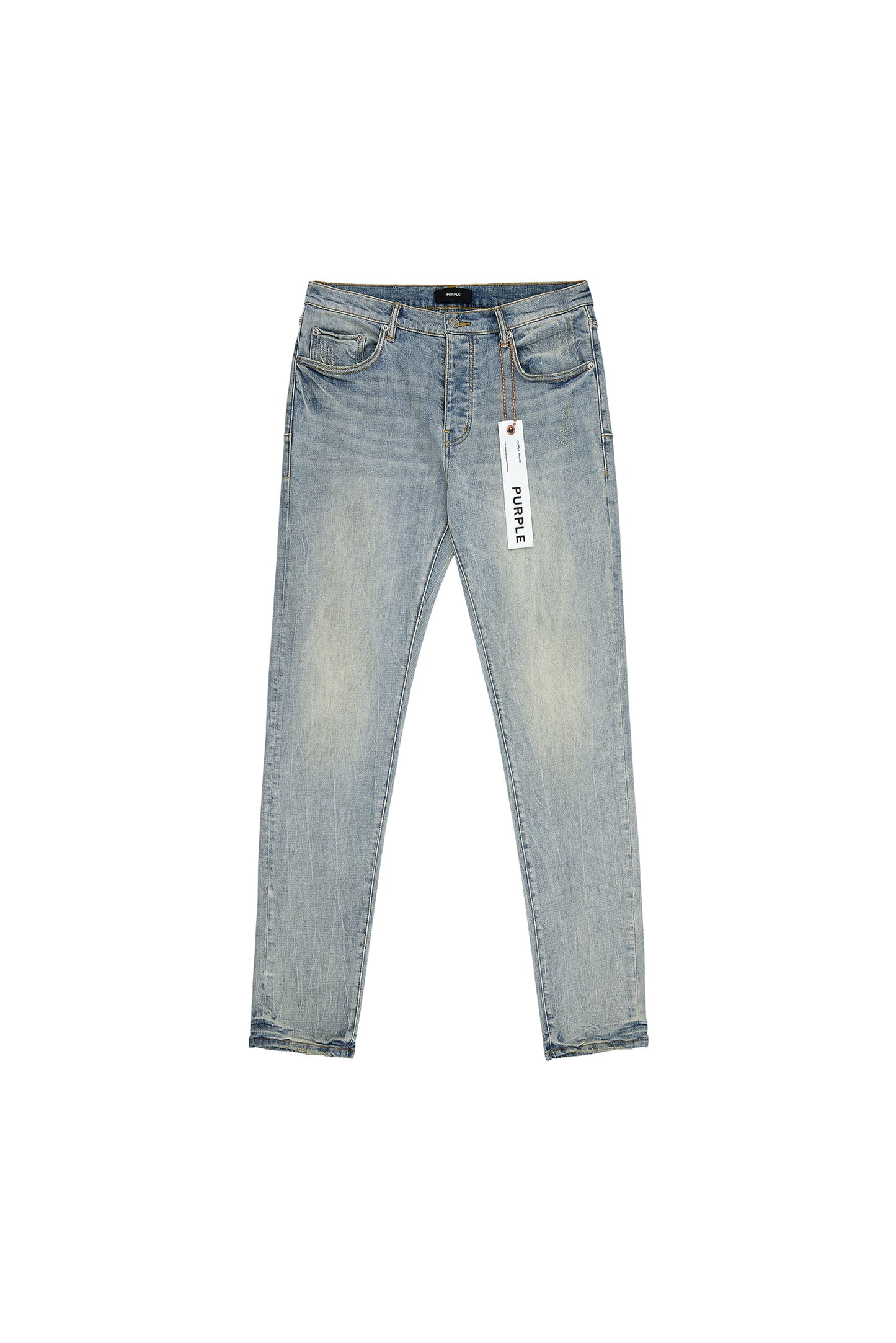 P001 Fade Down Stretch Skinny Denim with abrasions and repairs, sizes 28 to 40