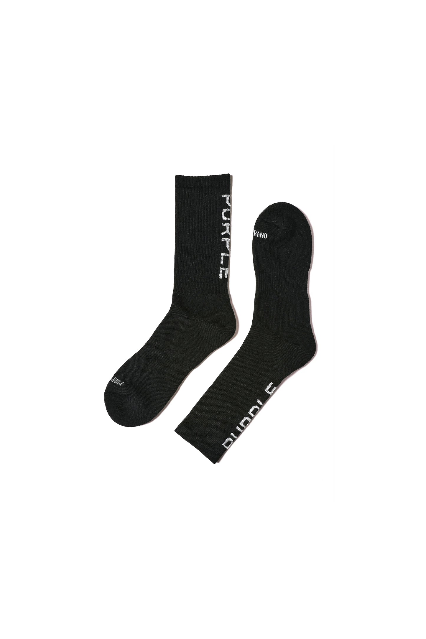 Crystal Crew Sock OS with rib arch support and jacquard logo in cotton blend material