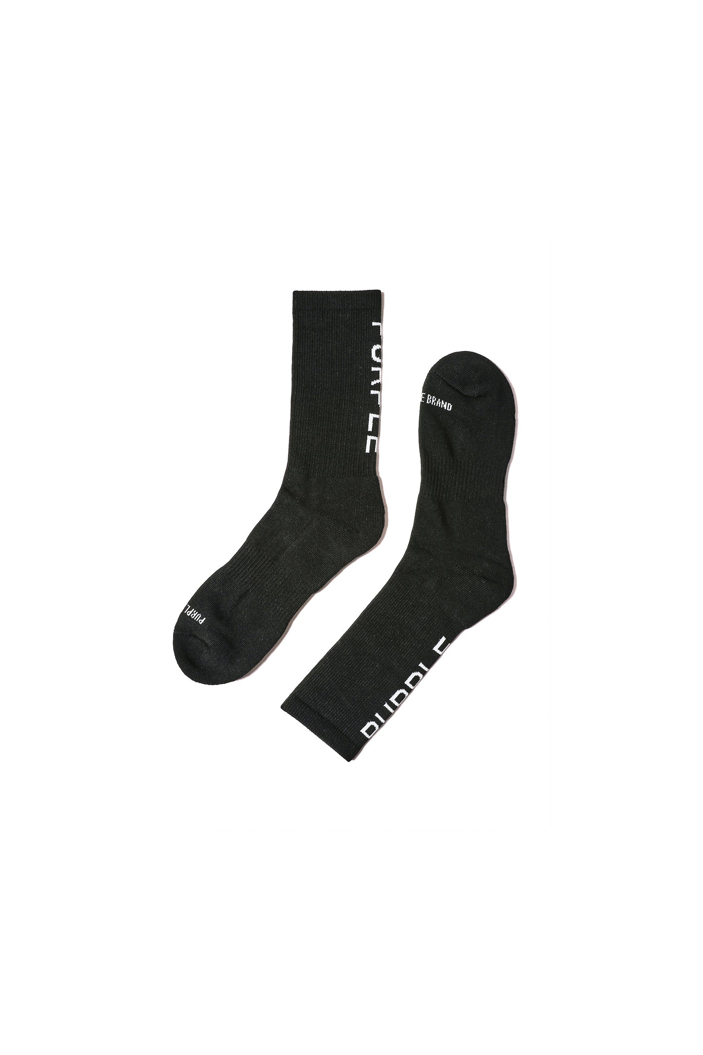 Crew Socks OS with rib arch support and jacquard logo, cotton blend for comfort.