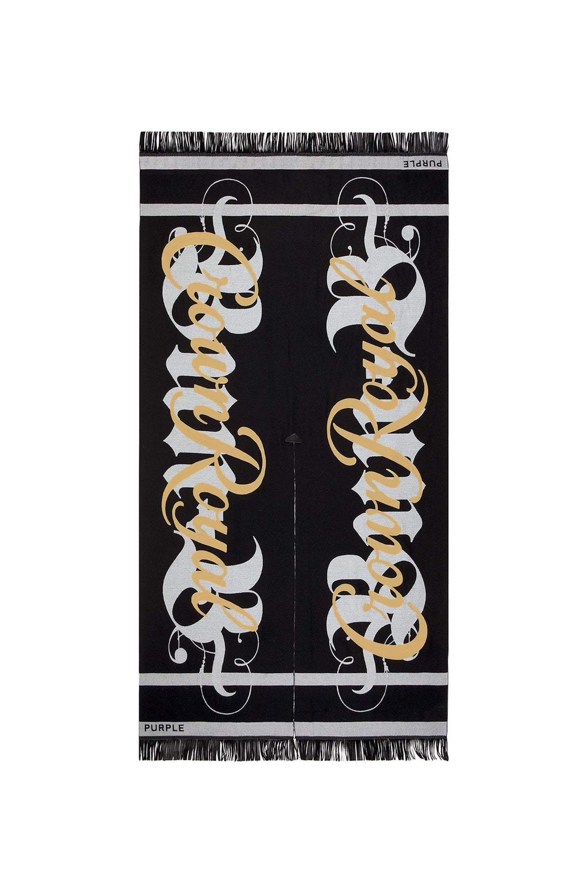 Crown Royal x Bun B Signature Poncho, oversized 100% wool outerwear with chain stitch embroidery