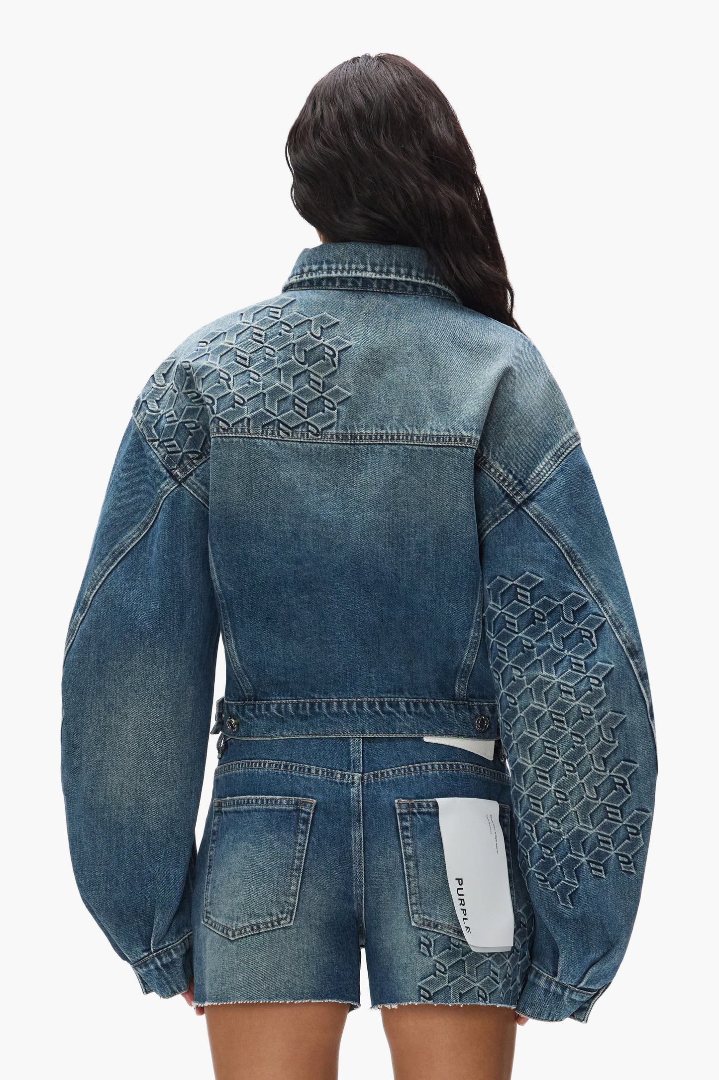 Monogram Jacket in relaxed fit with front chest pockets and embossed monogram details.