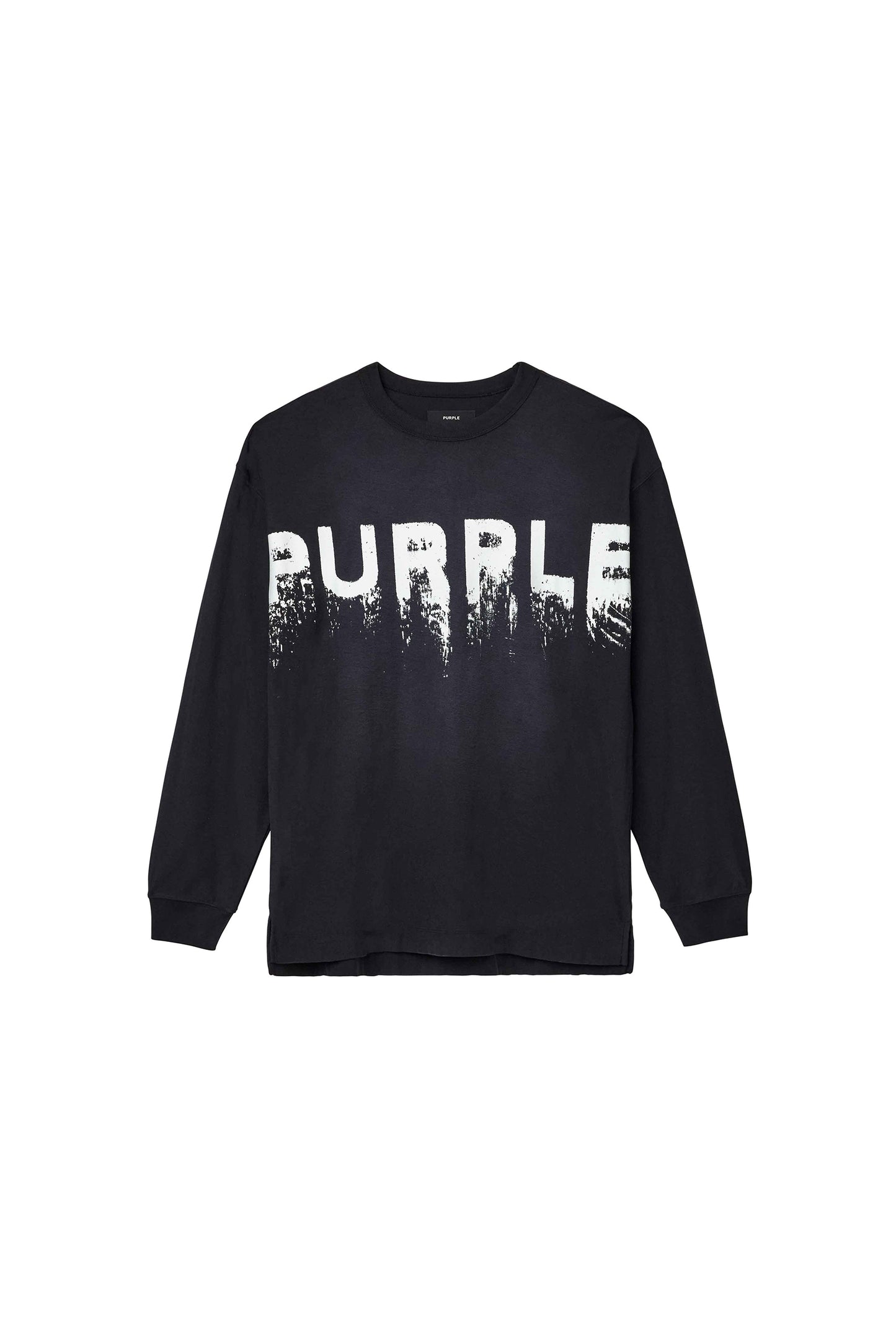 Fallout Wide Long Sleeve Black Tee with Oversized Fit and Textured Jersey Fabric