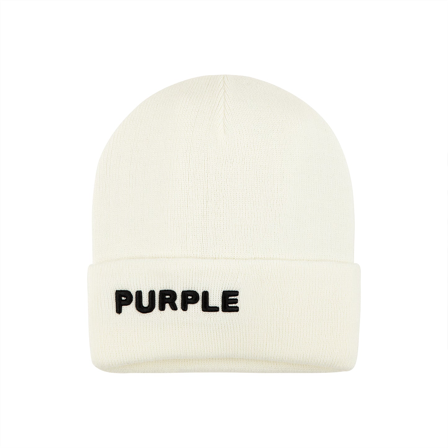 White Beanie Hat, One Size, made from 100% acrylic with a foldover cuff.