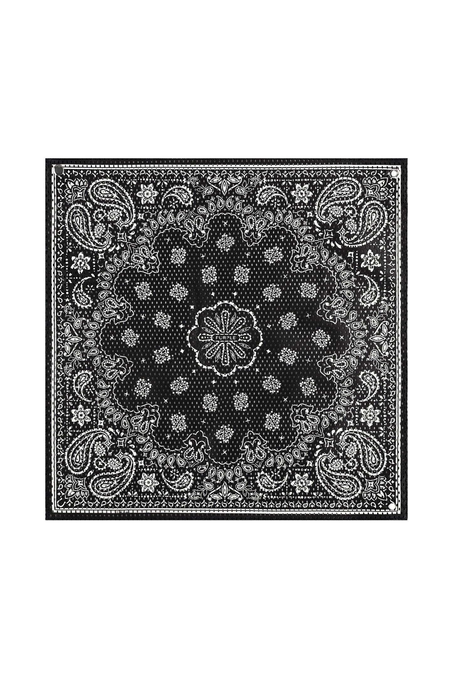 Paisley Leather Bandana made of 100% lamb leather, designed for rodeo 2026 events.