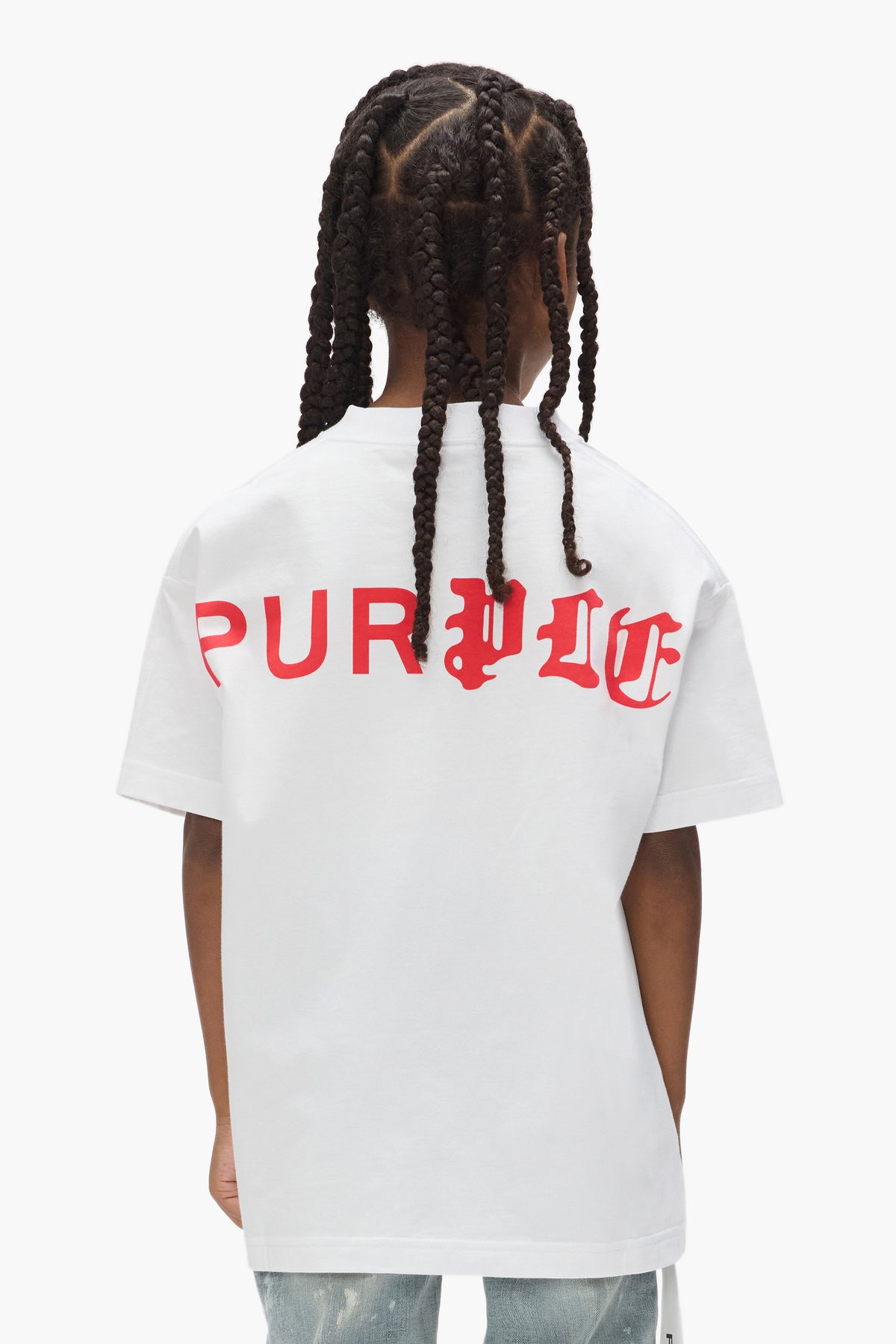 Kids' Half & Half Wordmark Tee, relaxed fit, sizes 4-5, 6-7, 8, 10, 12, cotton jersey.