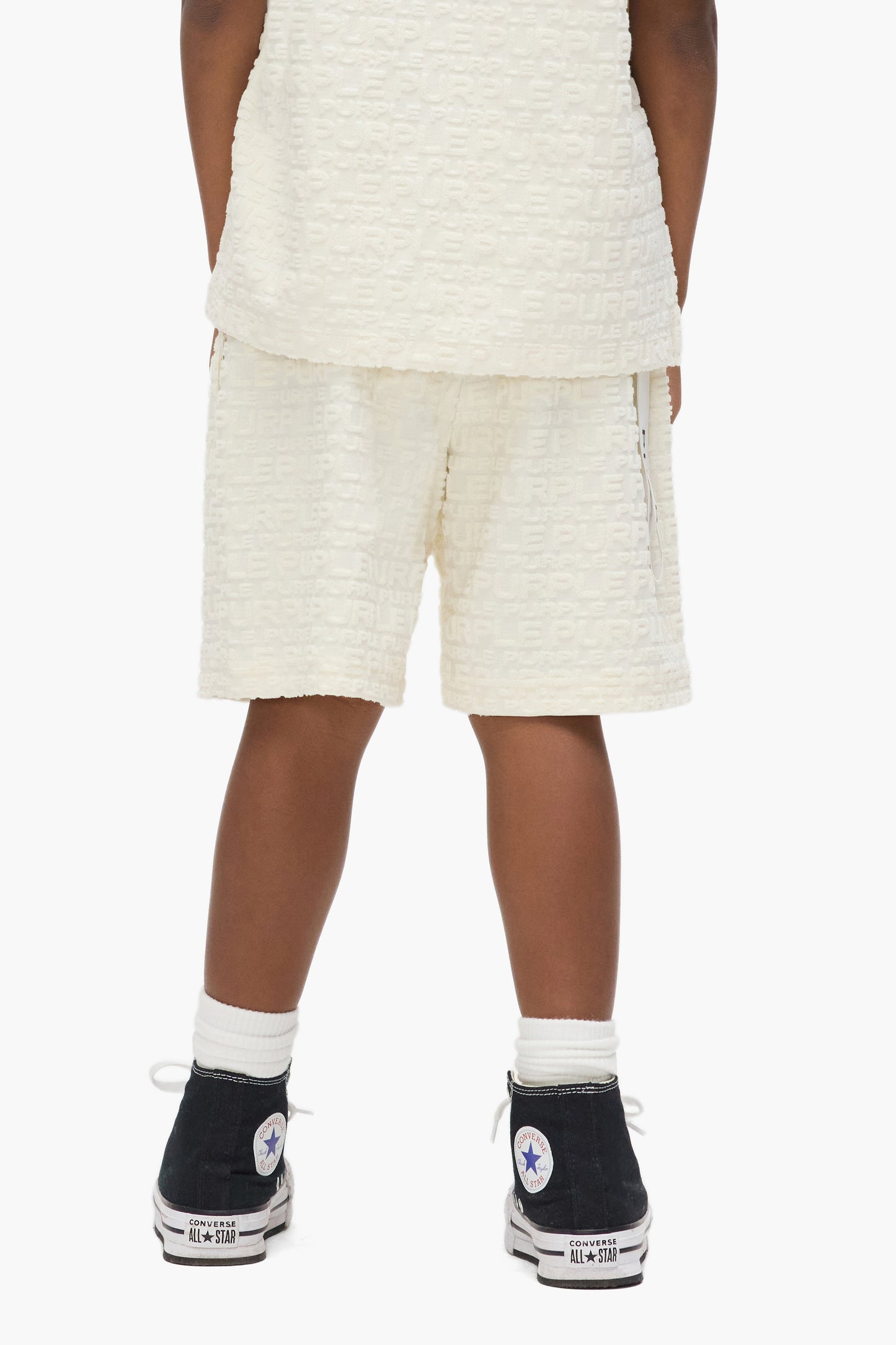 Kids' Terry Short, relaxed fit, jacquard terry towel material, available in sizes 4-5 to 12.