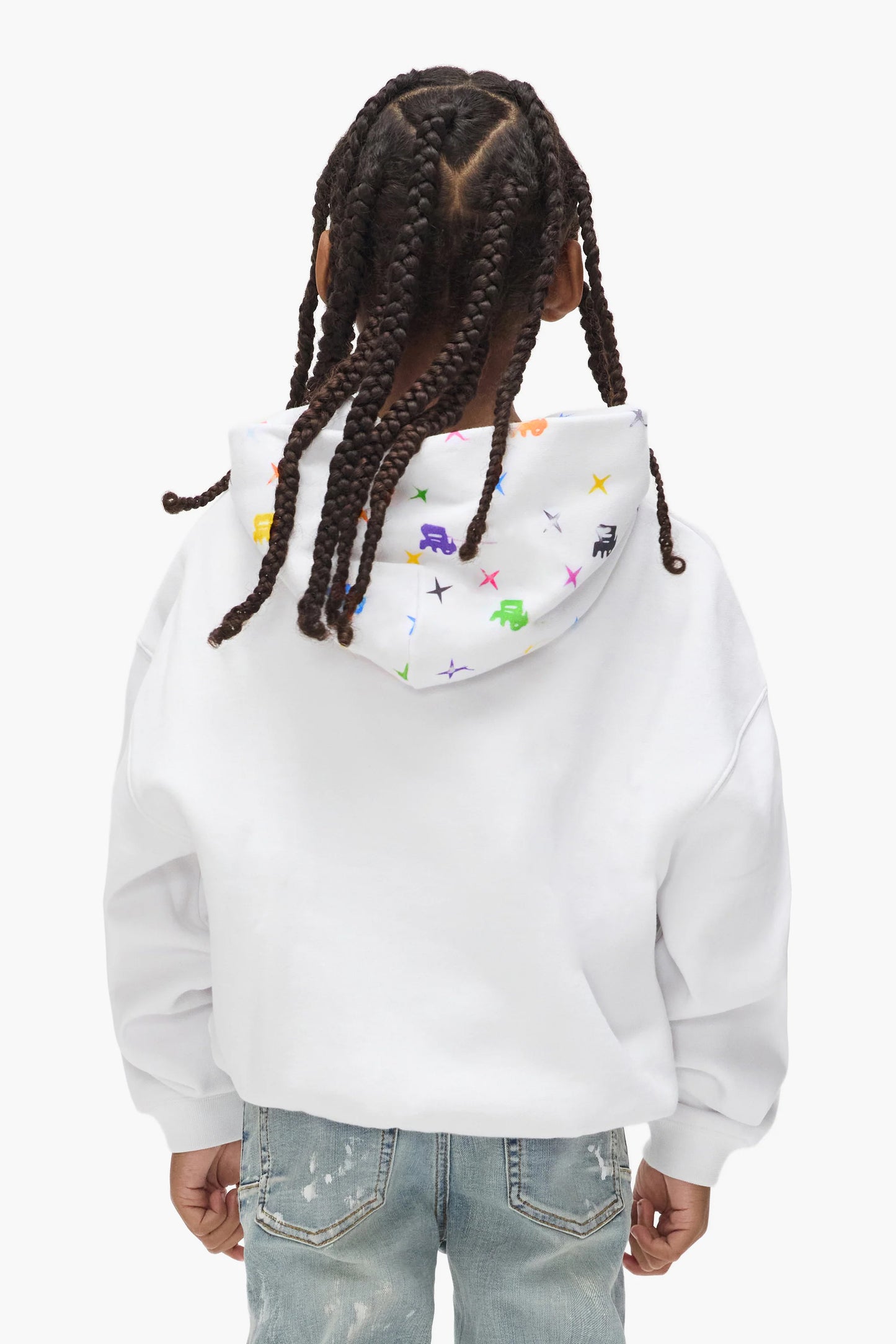Kids' Painted Monogram Hoodie, sweatshirt with all-over print, available in sizes 4-5 to 12.