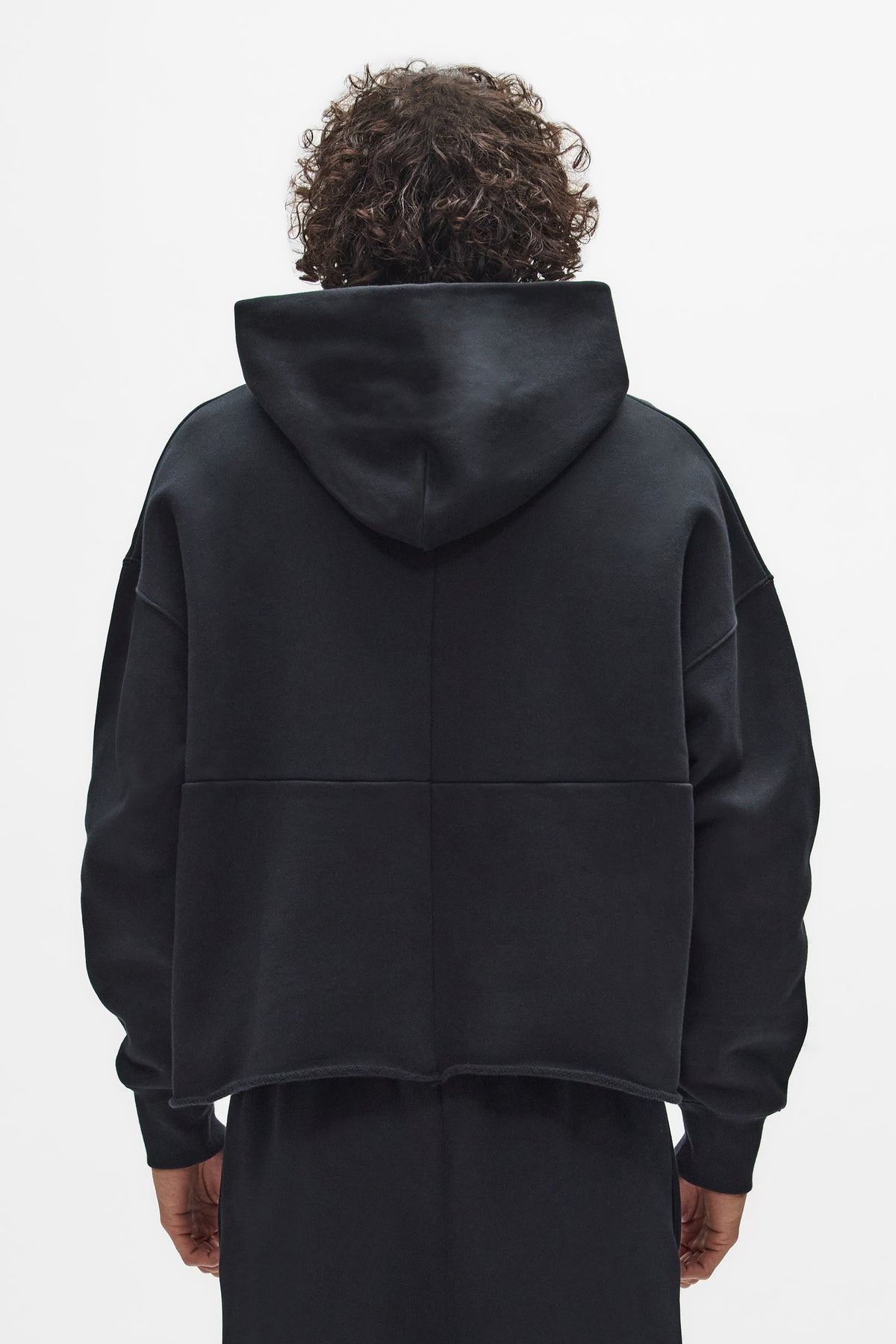 Crystal Gothic P Hoodie in oversized fit with welt hand pocket and pearl patch detail