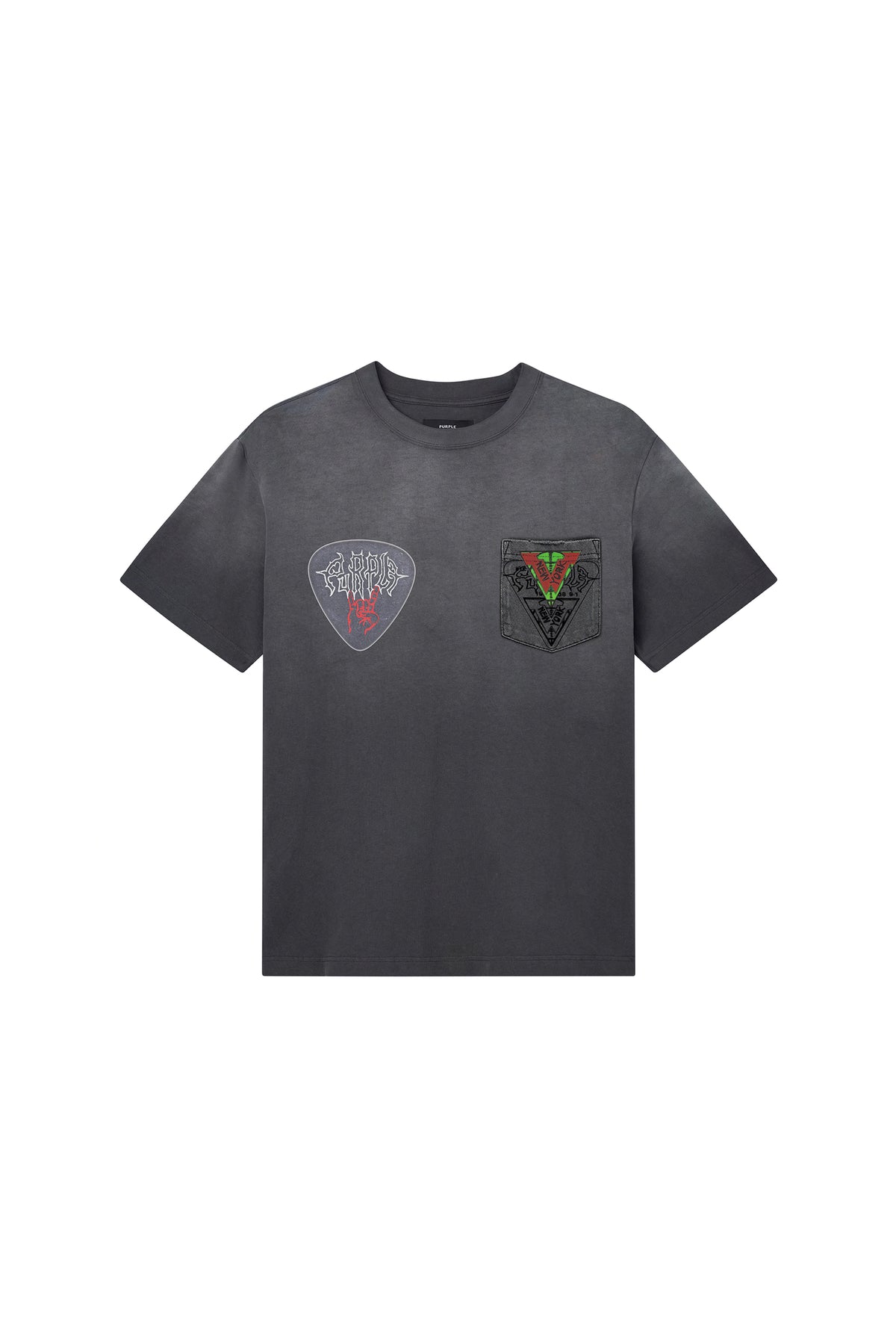 Twin Picks Tee Slub Jersey Fit in Acid Wash texture with Digital & Screen Print.