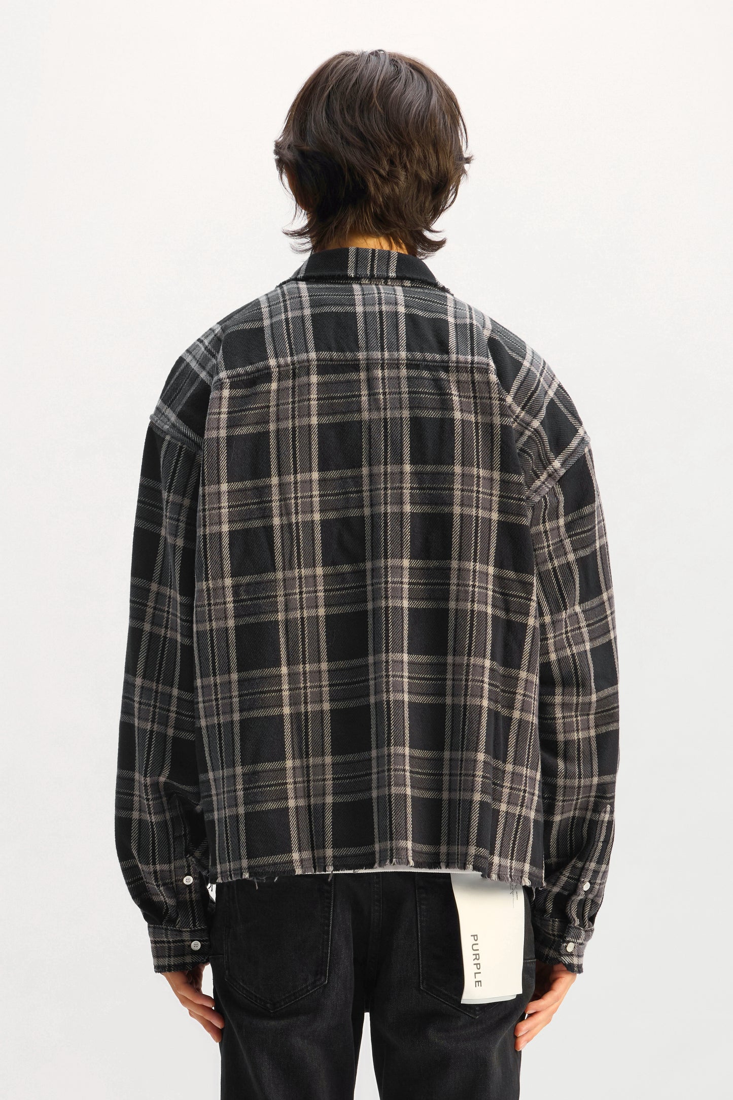 Cropped Flannel Shirt