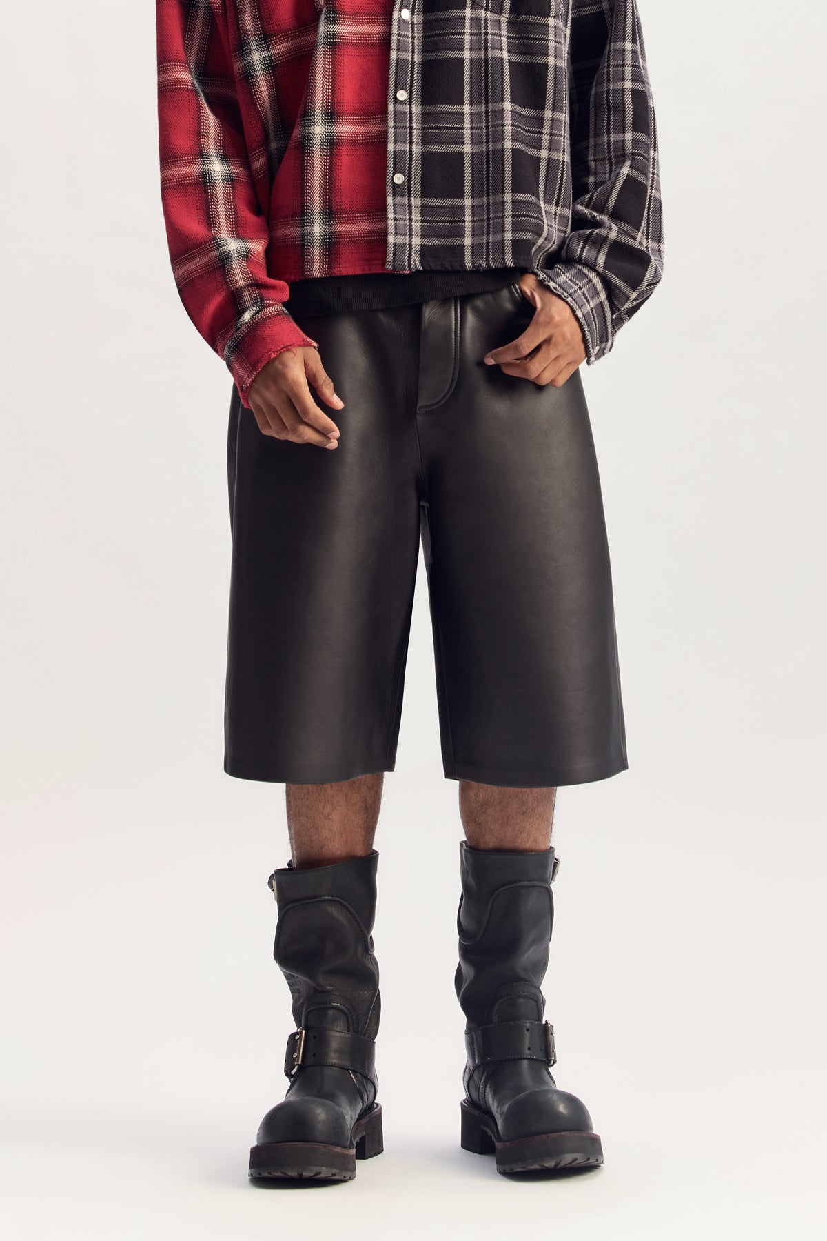 Leather Bonded Short