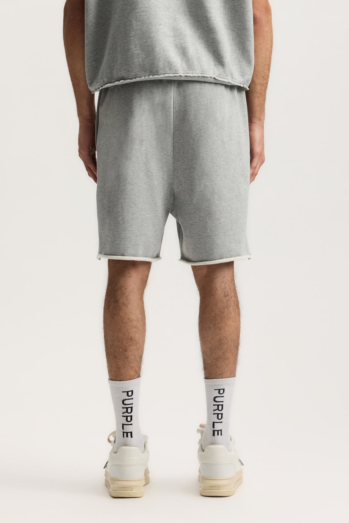 Turbo Type Short Regular Fit Cotton Shorts with Elastic Waistband in White