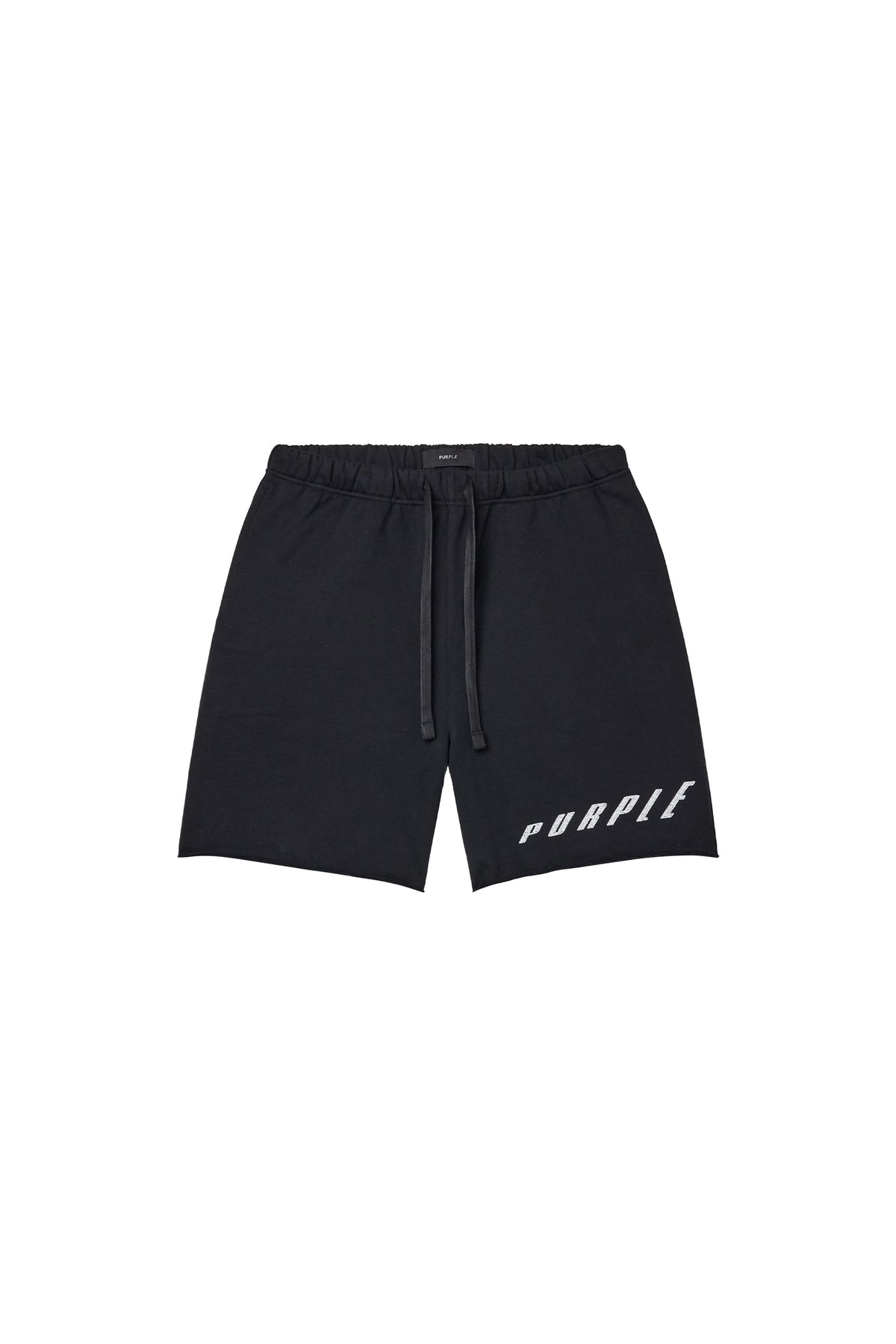 Ascending Wordmark Shorts with elastic waistband and onseam hand pocket in black.