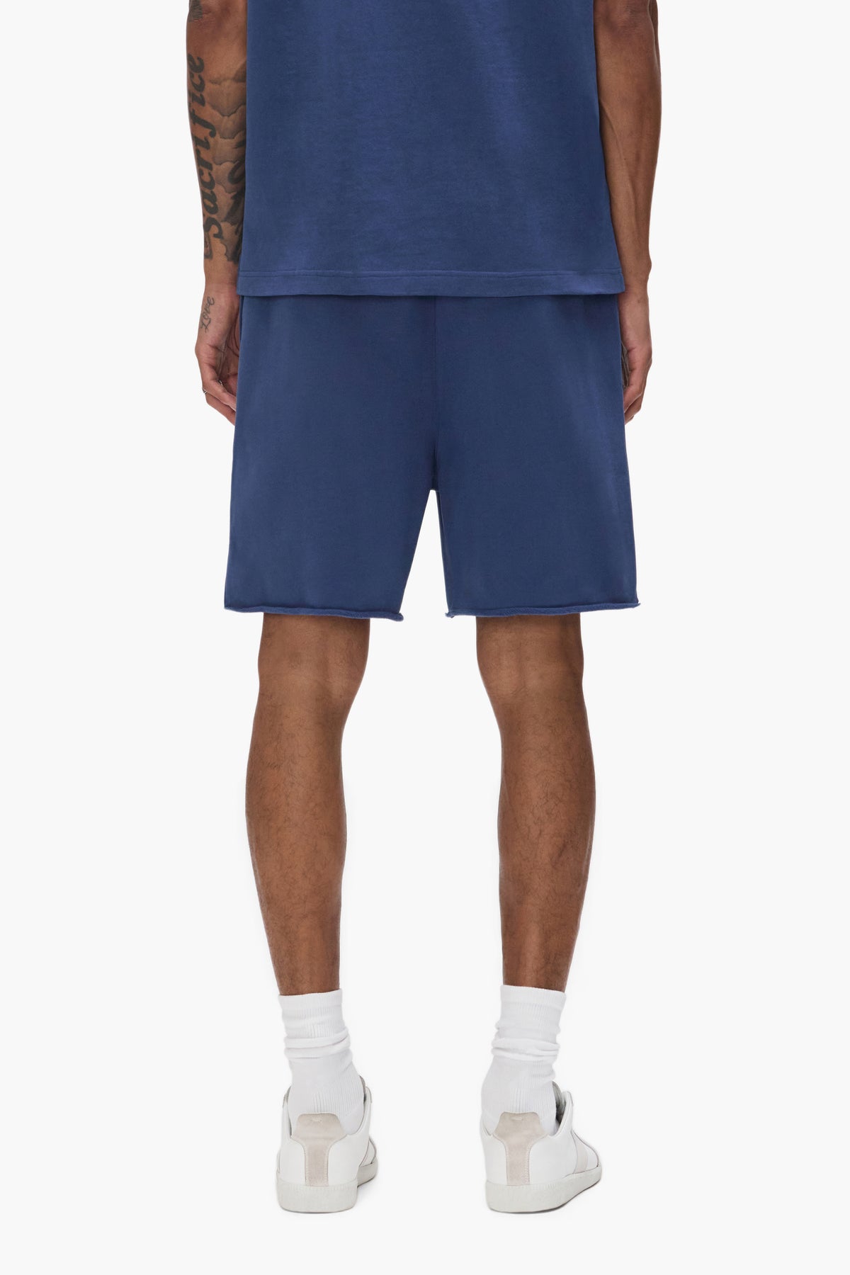 Painted Wordmark Shorts with elastic waistband and on-seam hand pockets, size XS.