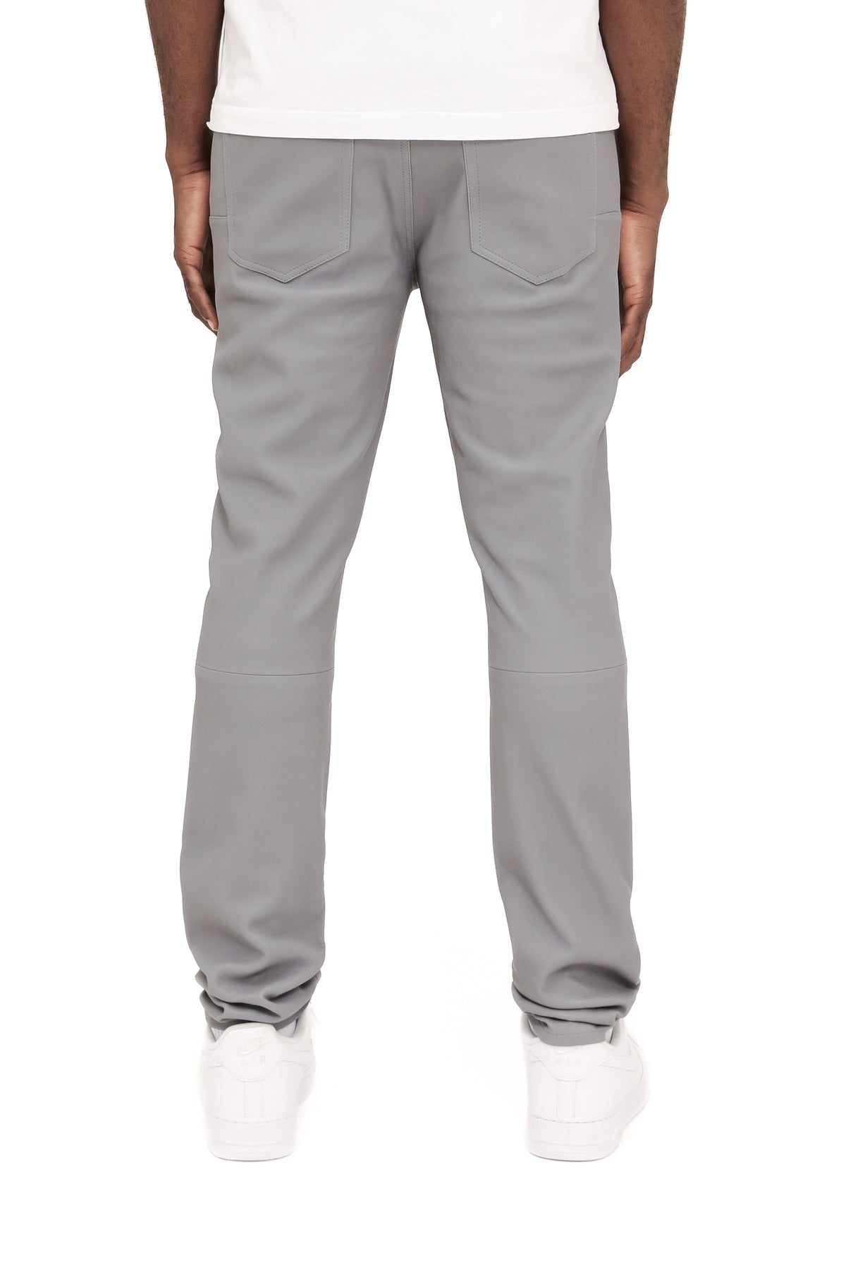 Leather Flare Pant in black, made of 100% lamb leather, available in multiple sizes.