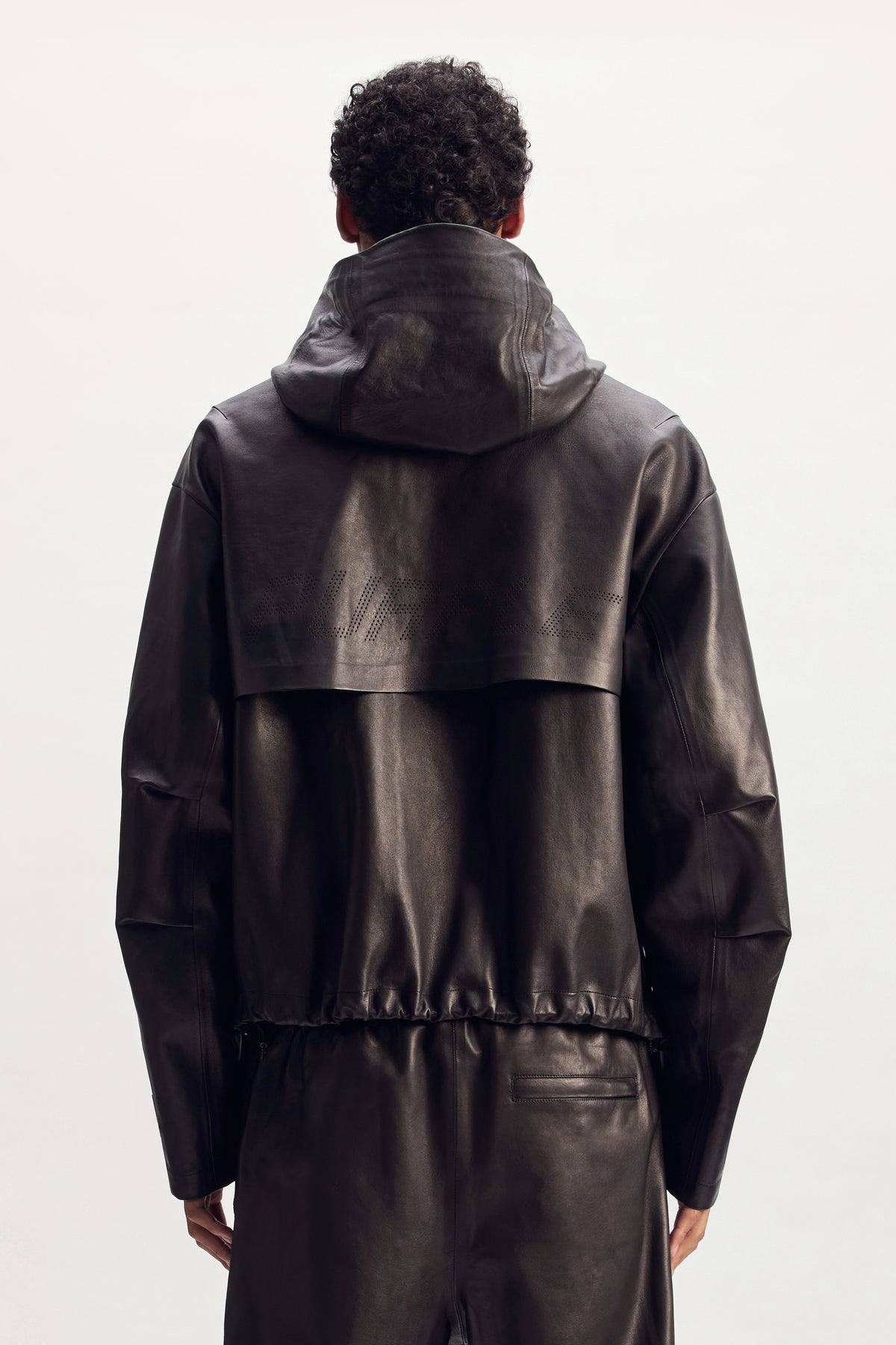 Leather Tech Anorak Jacket