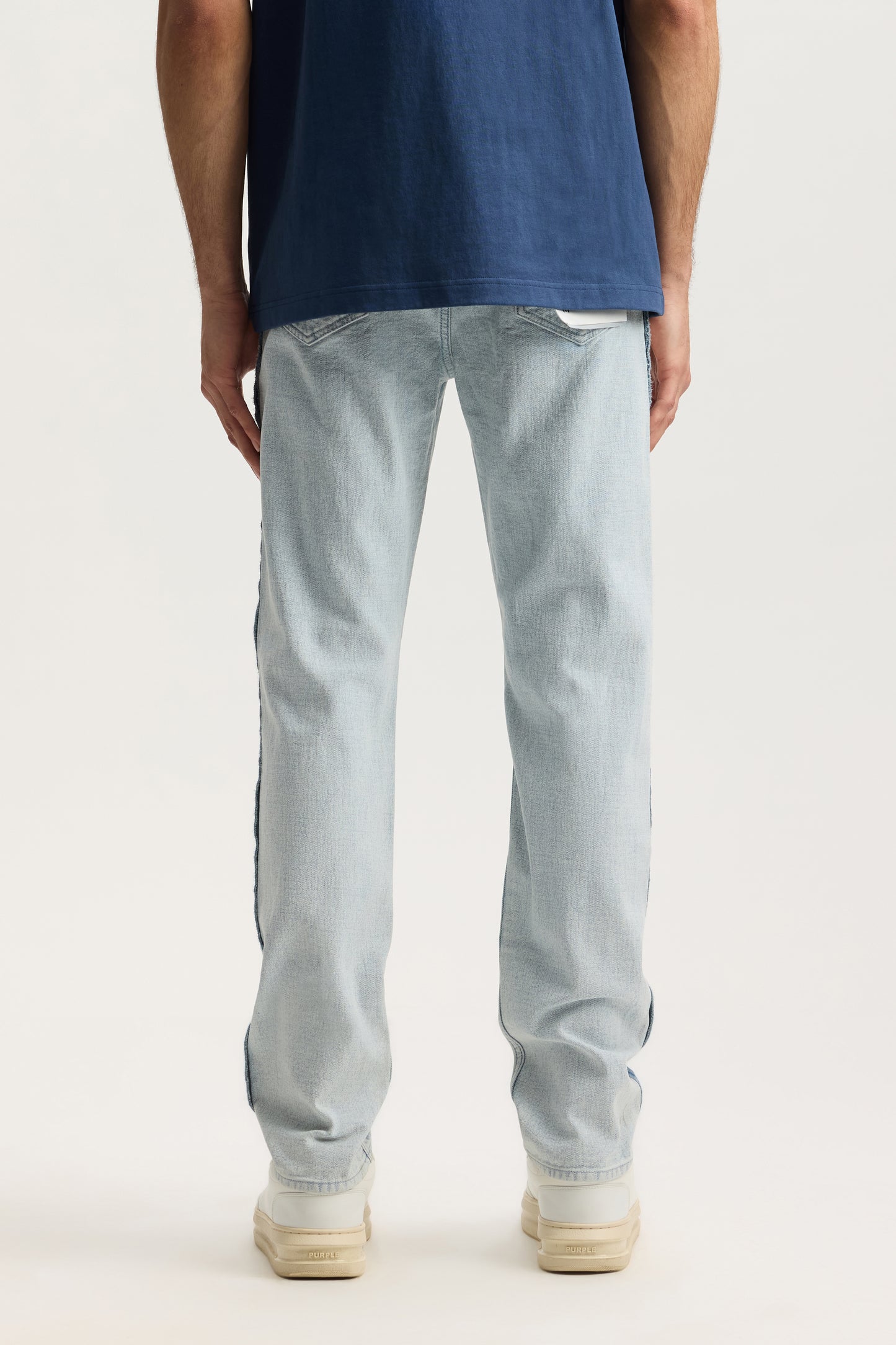 White Label P005 Inside Out slim straight denim with exposed pocket bag design