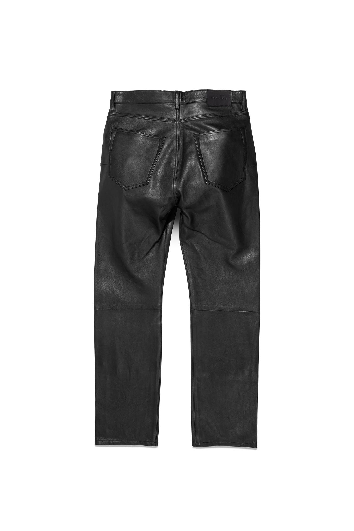 P011 Mid Rise Straight Leg Pants in Black Beauty with reinforced belt loops and five pocket styling