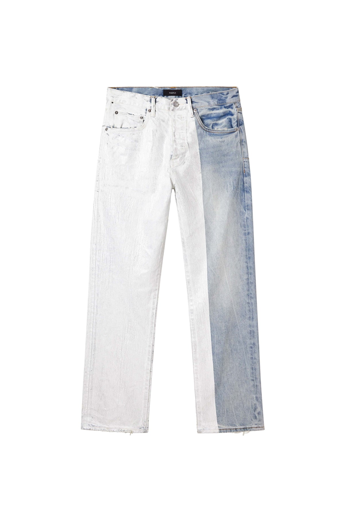 P011 Crackle Silver Premium Stretch Denim, Straight Leg, Mid Rise, sizes 28 to 40.