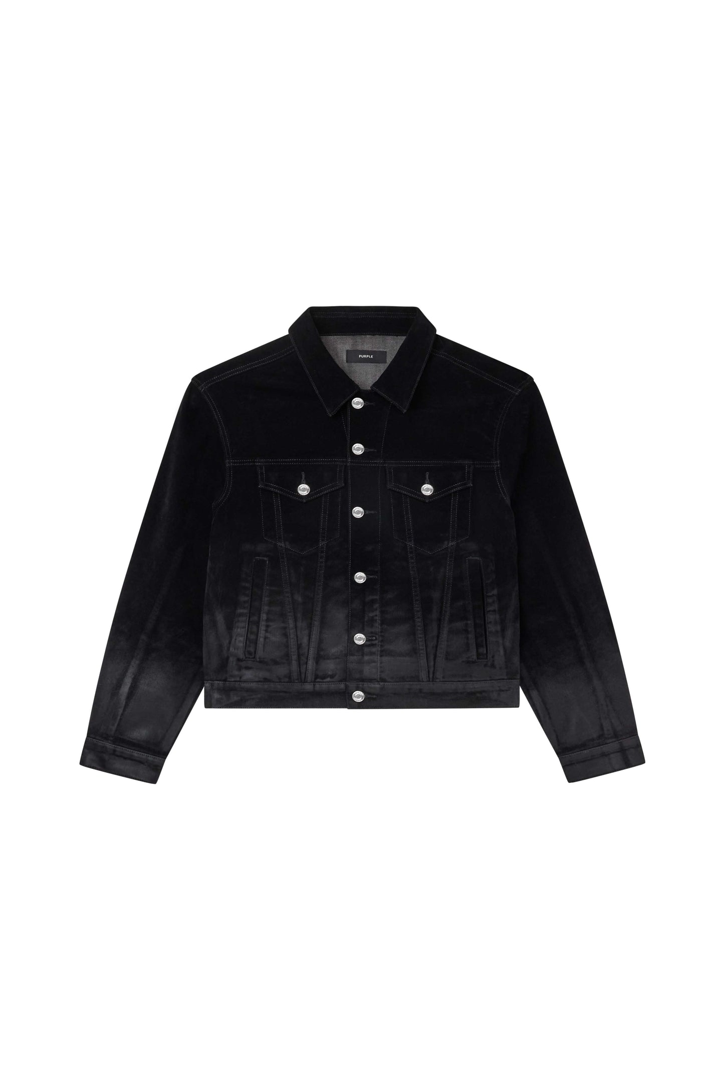 Flock Dipped Jacket black relaxed fit cropped outerwear with carpenter panels and pockets