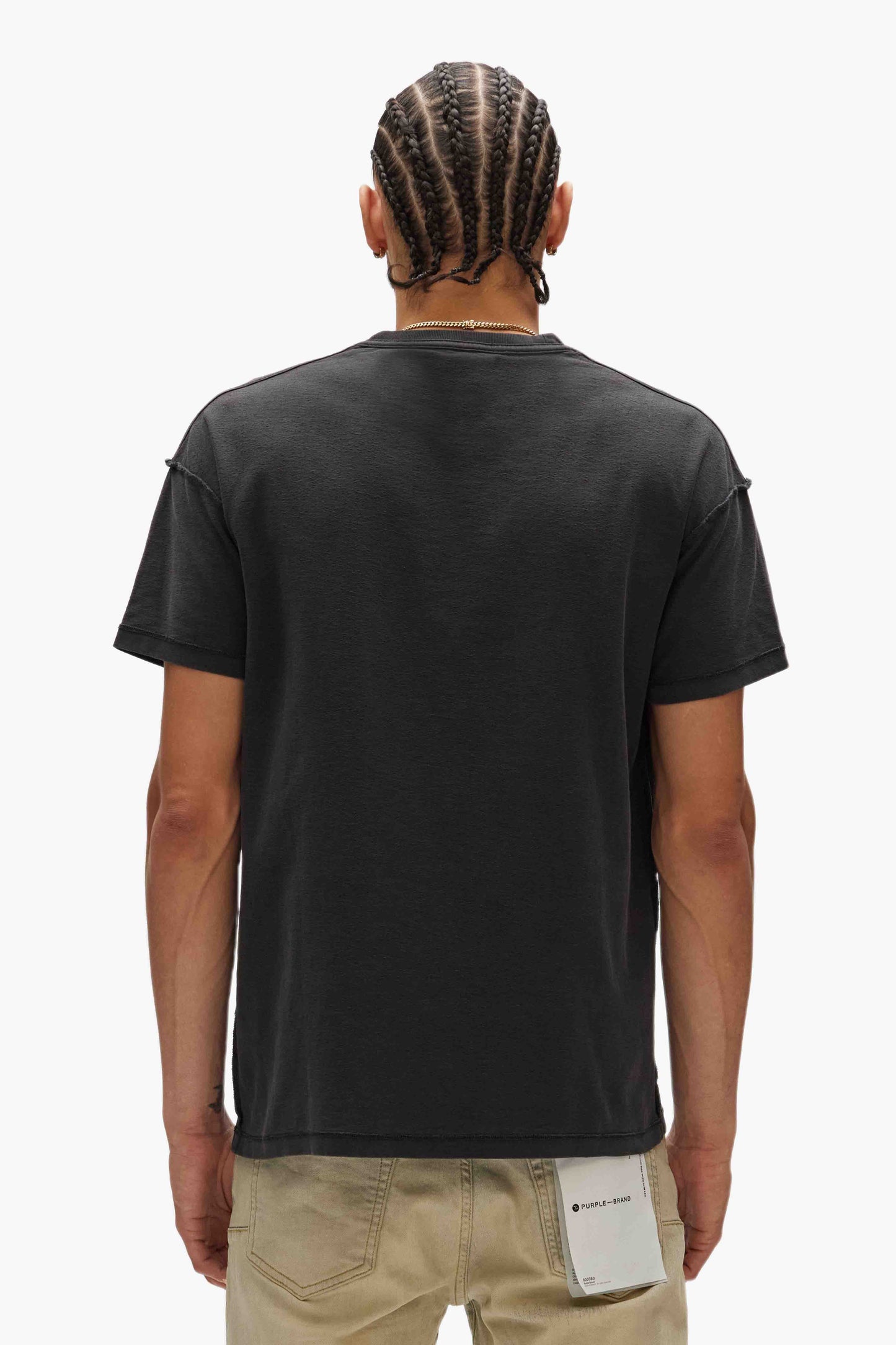 Triple Purple Tee in relaxed fit with Purple Brand logo on front, made from 100% cotton.