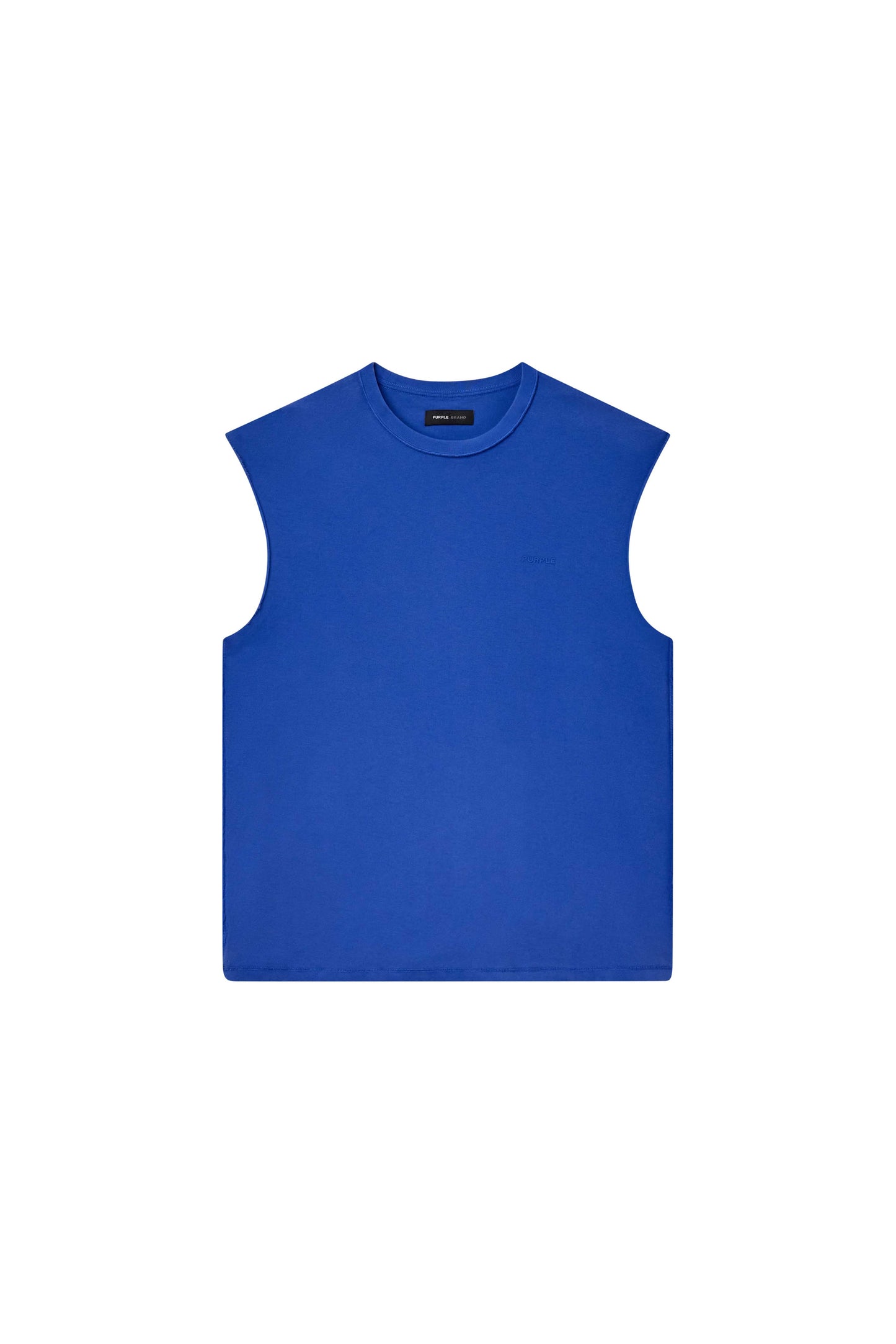Basic Tank Top in Purple, 100% Cotton, Relaxed Fit, Textured Jersey Knit, Available Sizes XXS-XXL