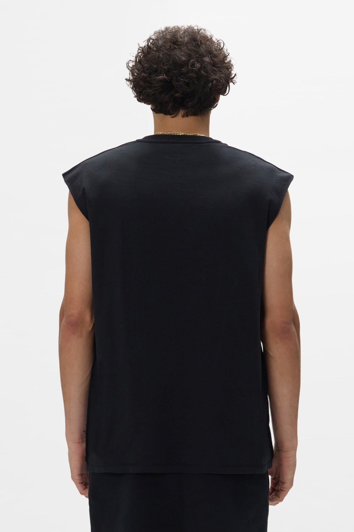 Crystal Wordmark Tank Top in fine rock crystal, regular fit, made from 100% cotton.