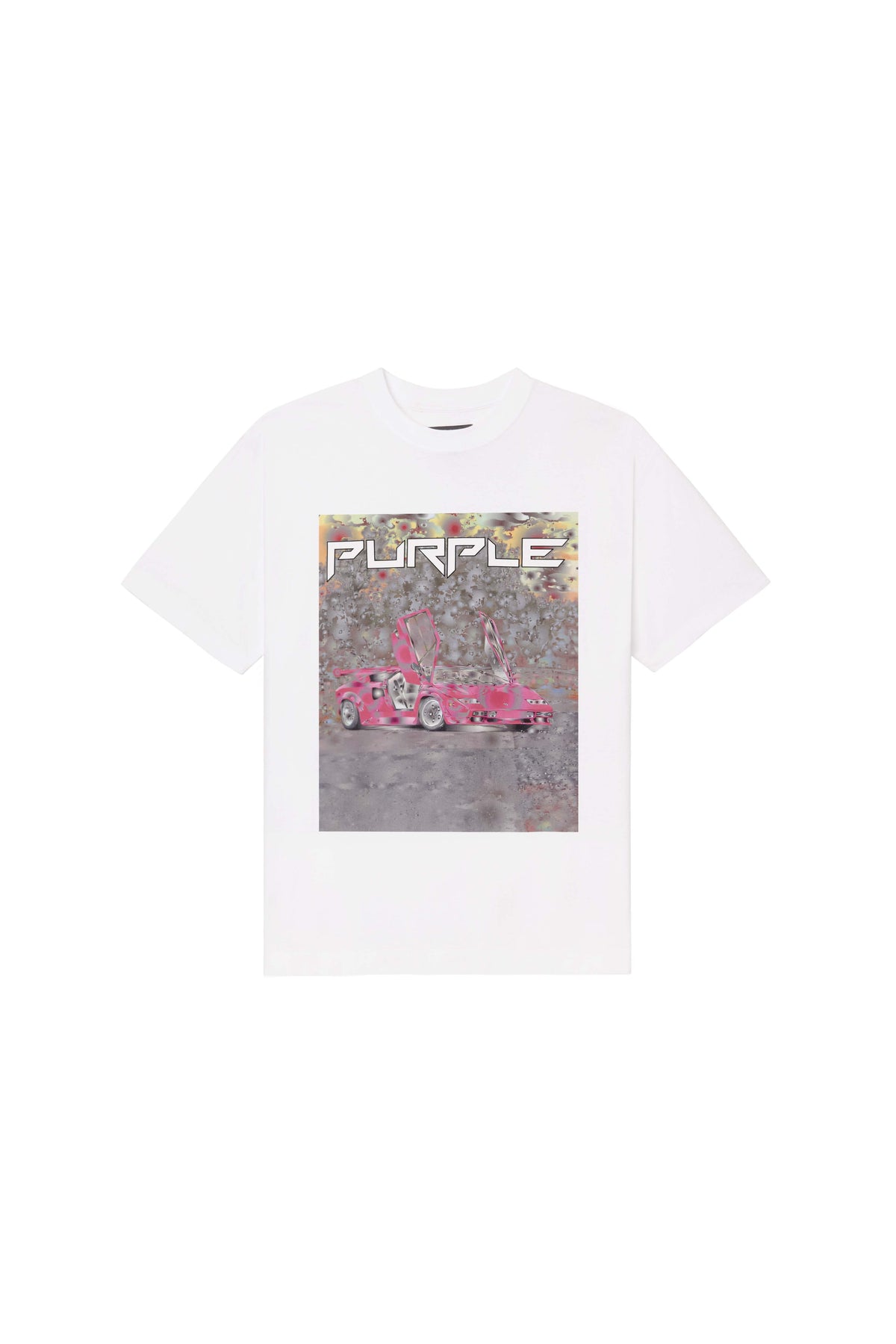 Ditched Tee in Brilliant White, 100% cotton, regular fit, textured jersey, digital & silicone print.