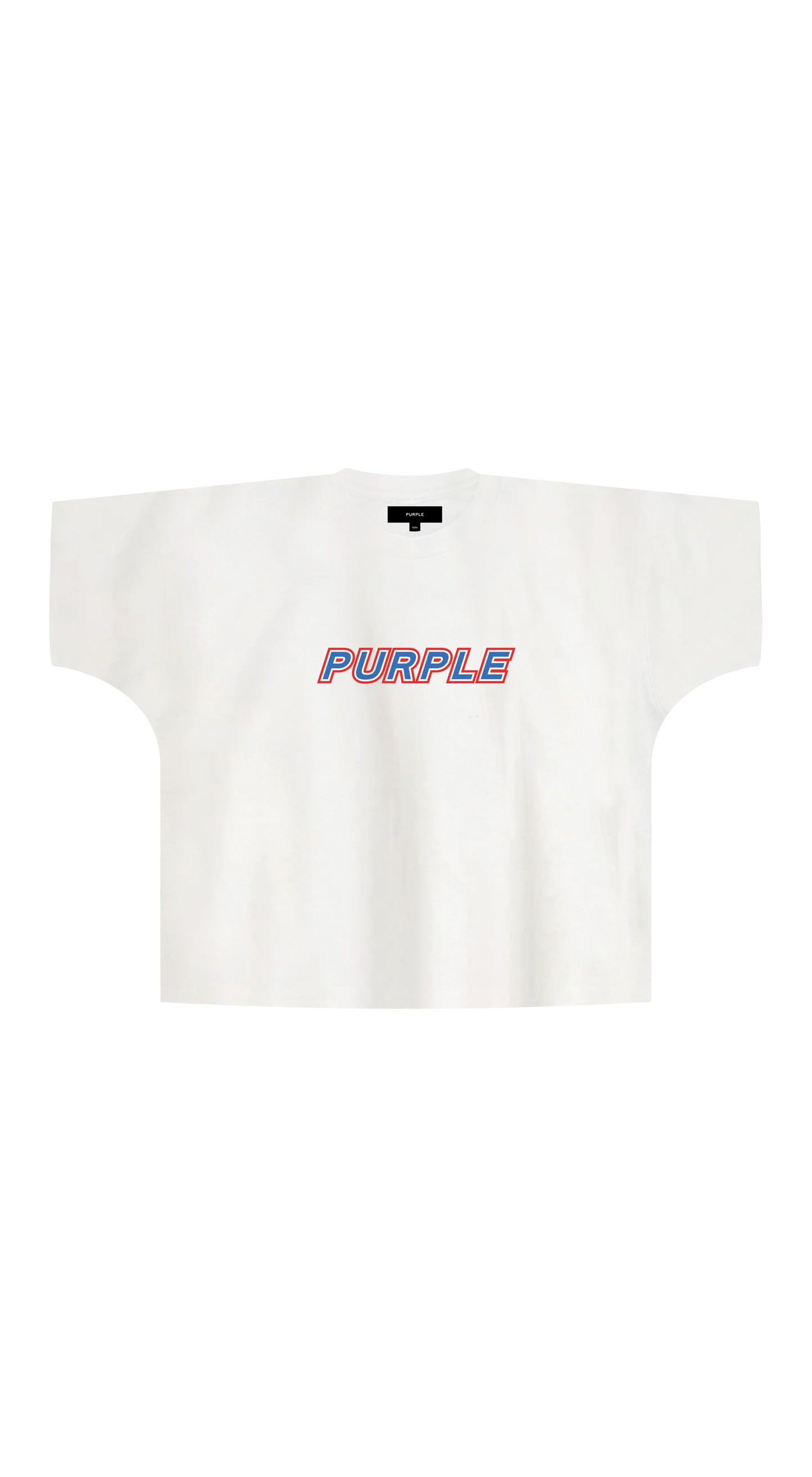 Wordmark Outline Tee with raised silicon design in texture jersey, available in multiple sizes.