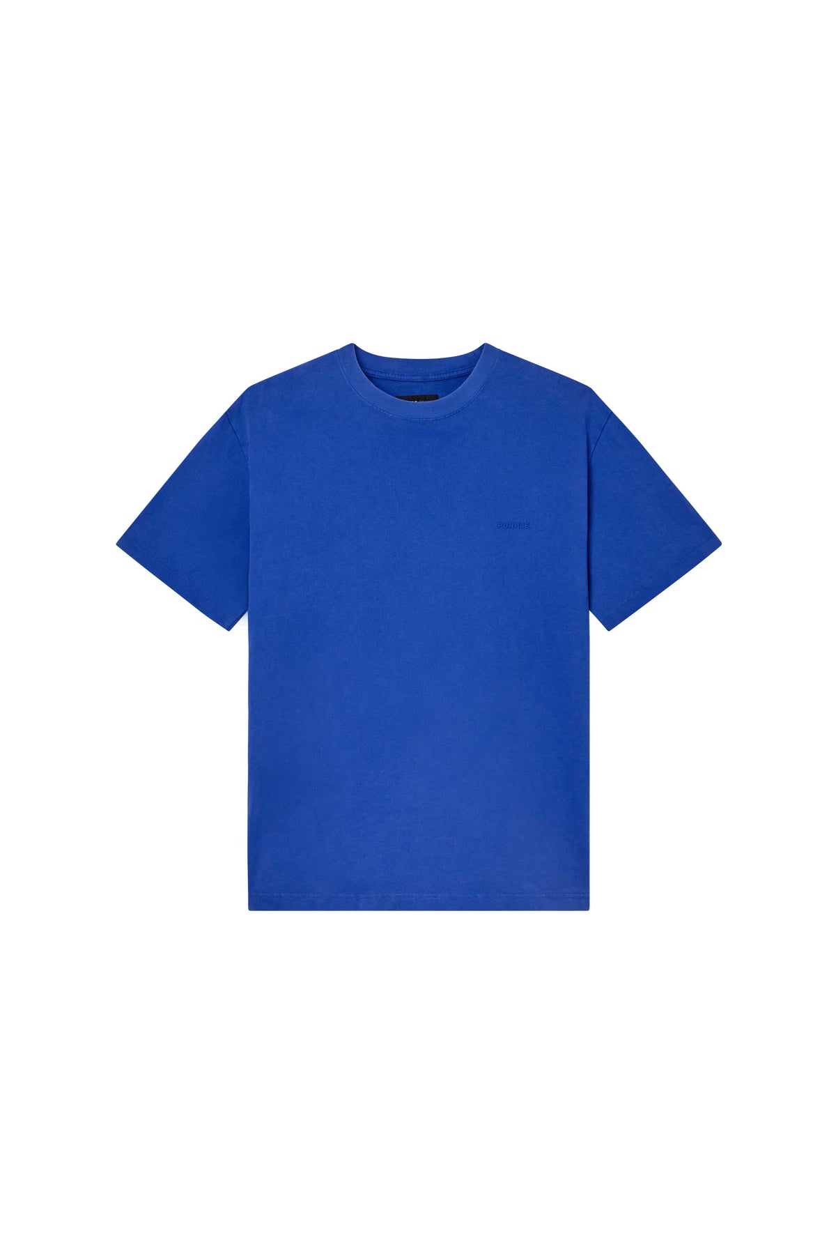 Basic Tee in Purple, 100% Cotton, Regular Fit, available in sizes XXS to XXL.