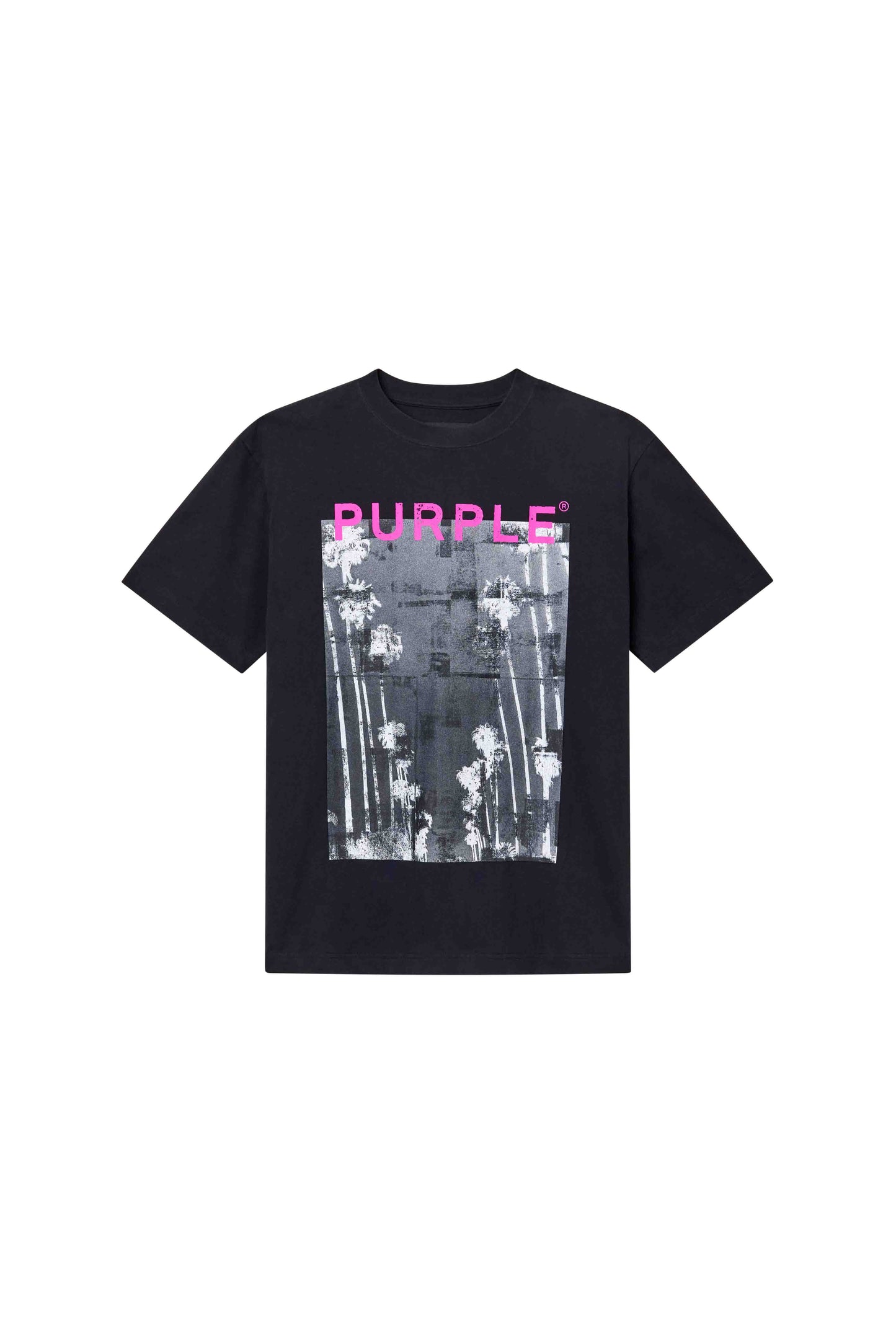 Mirage Tee regular fit heavyweight jersey in black featuring digital and screen printed design.