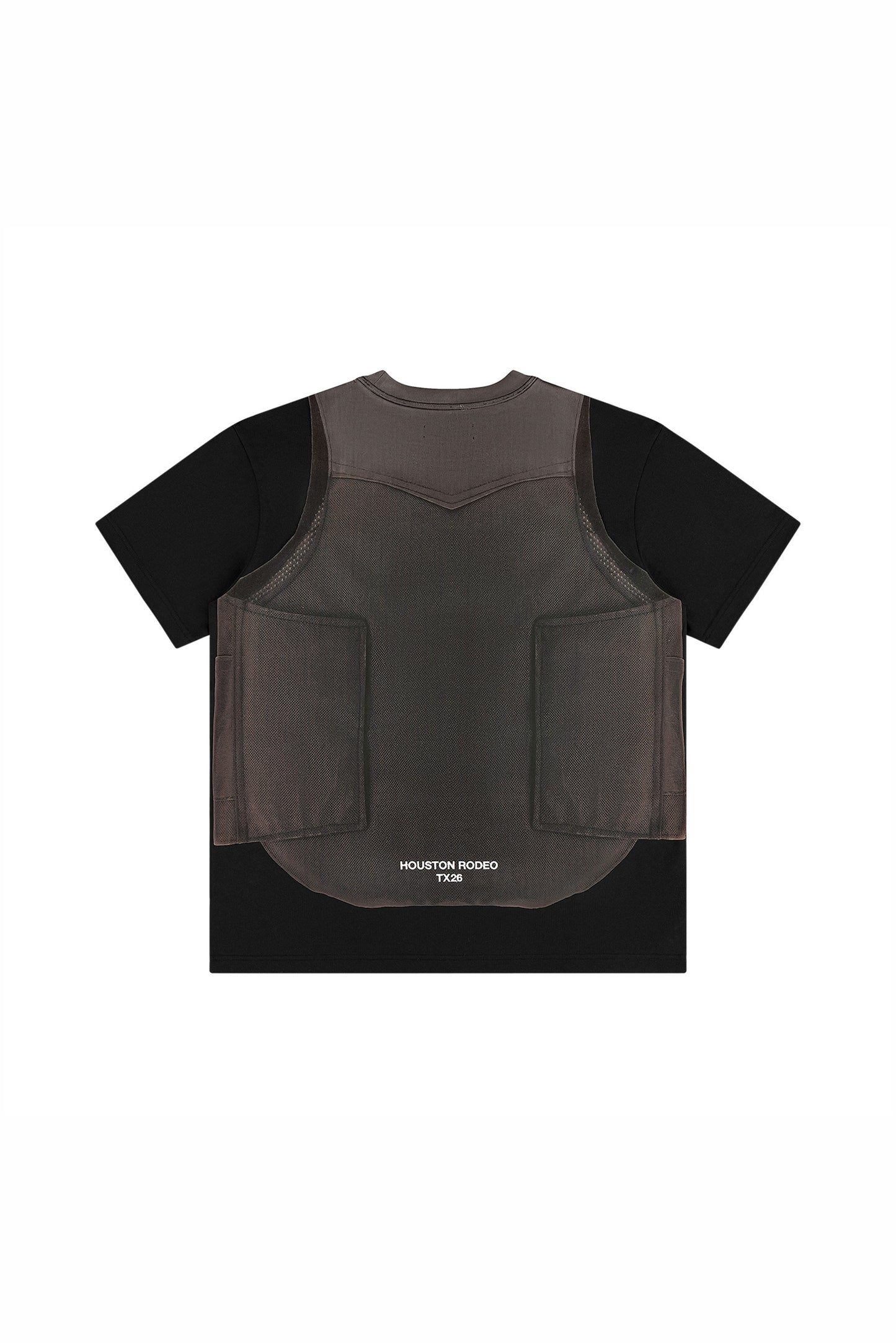 Riding Vest Tee in heavyweight cotton with digital print and hotfix detail. Regular fit.