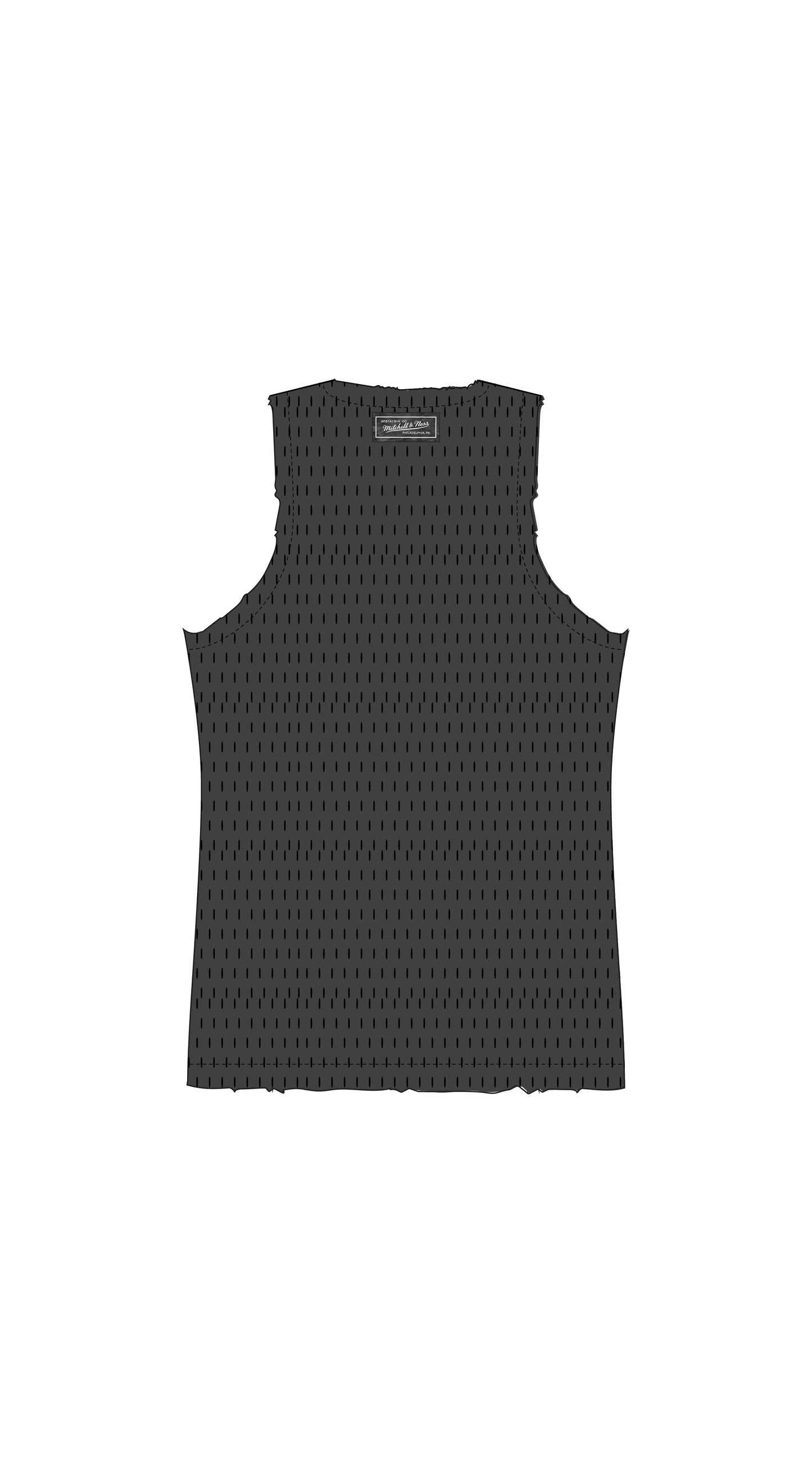 Wizards Mesh Jersey, oversized fit, white heavyweight sport mesh with raw edge finish.