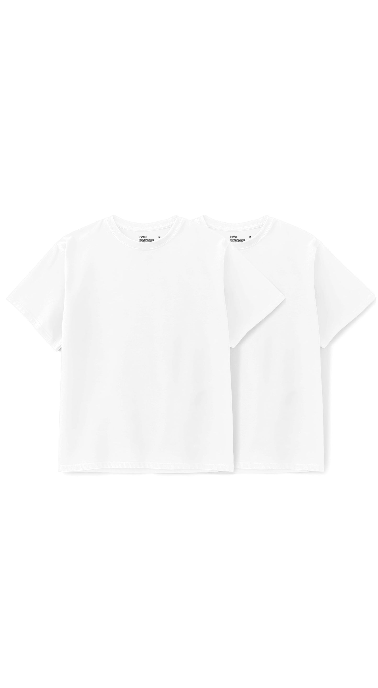 2 Pack Tees in slim fit, 100% cotton, jersey knit fabric for comfortable wear.
