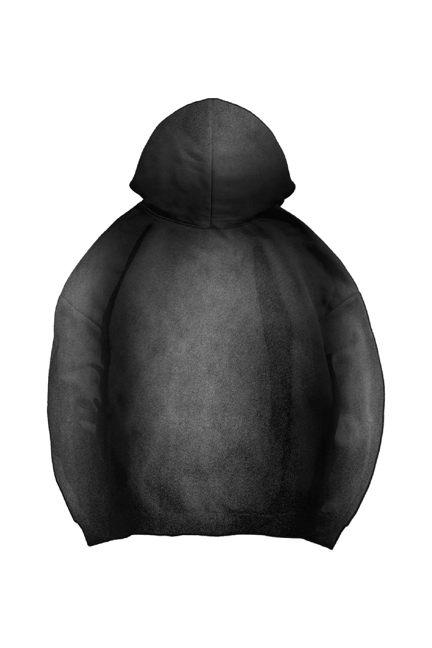 Concentric Hoodie oversized black fleece with purple logo and large kangaroo pocket