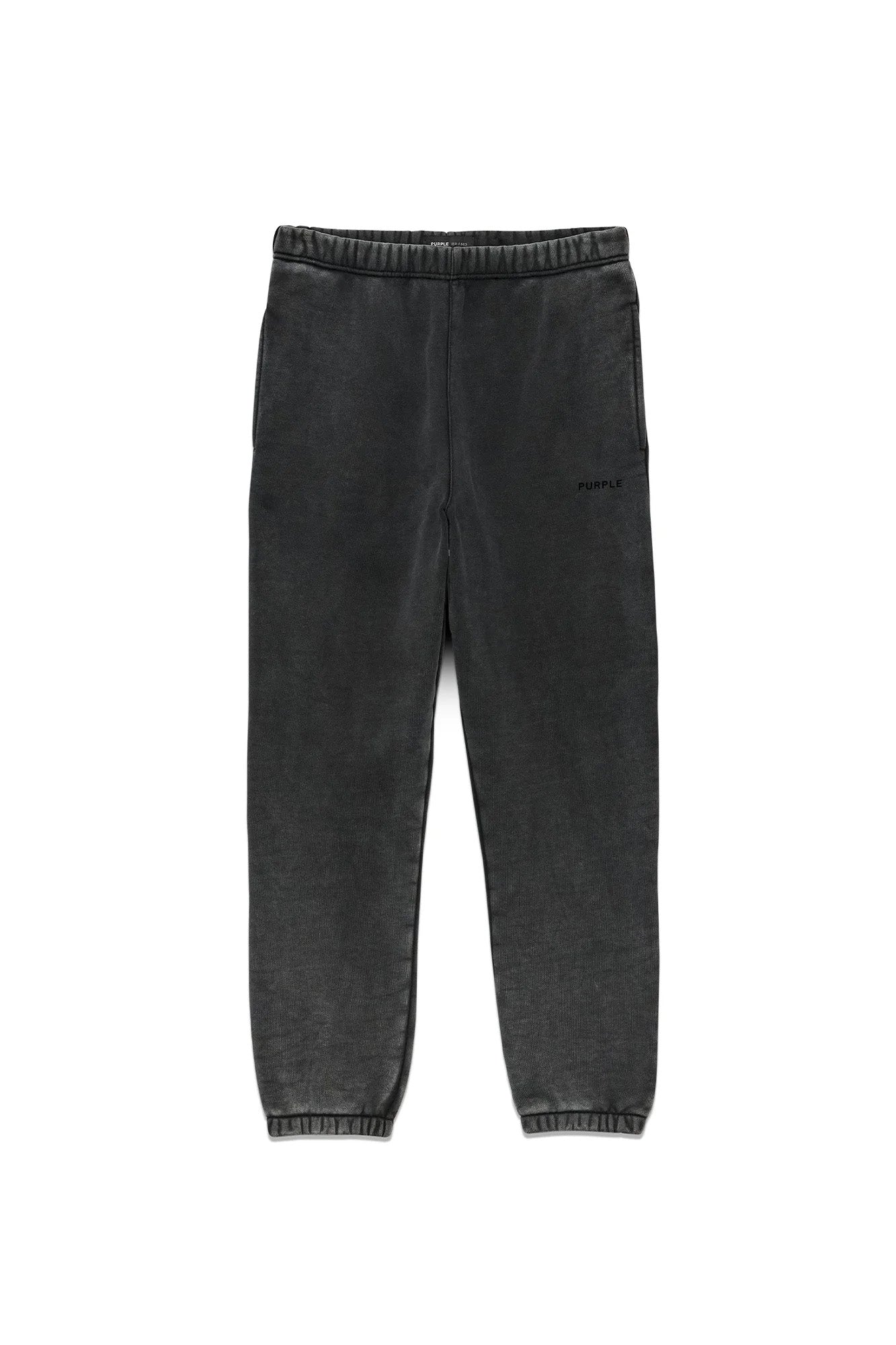 Basic Sweatpant in Wash Black with left thigh logo, 100% cotton, regular fit.