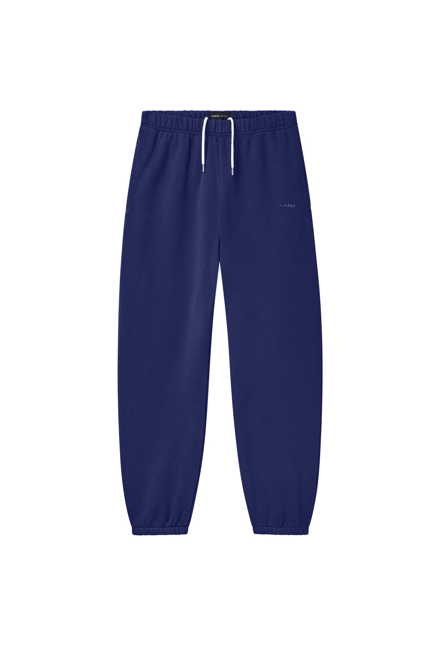 Basic Sweatpant in navy, regular fit with Basics logo on left thigh, available in multiple sizes.