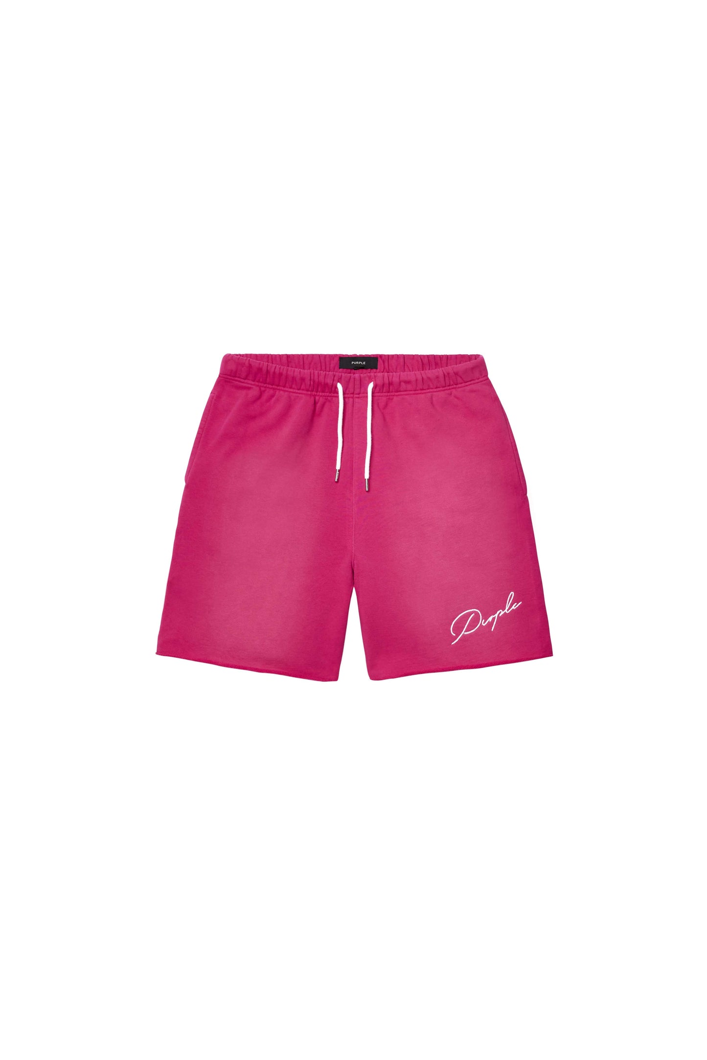 Signature Short in faded wash with elastic waistband and round drawstring, available in multiple sizes.