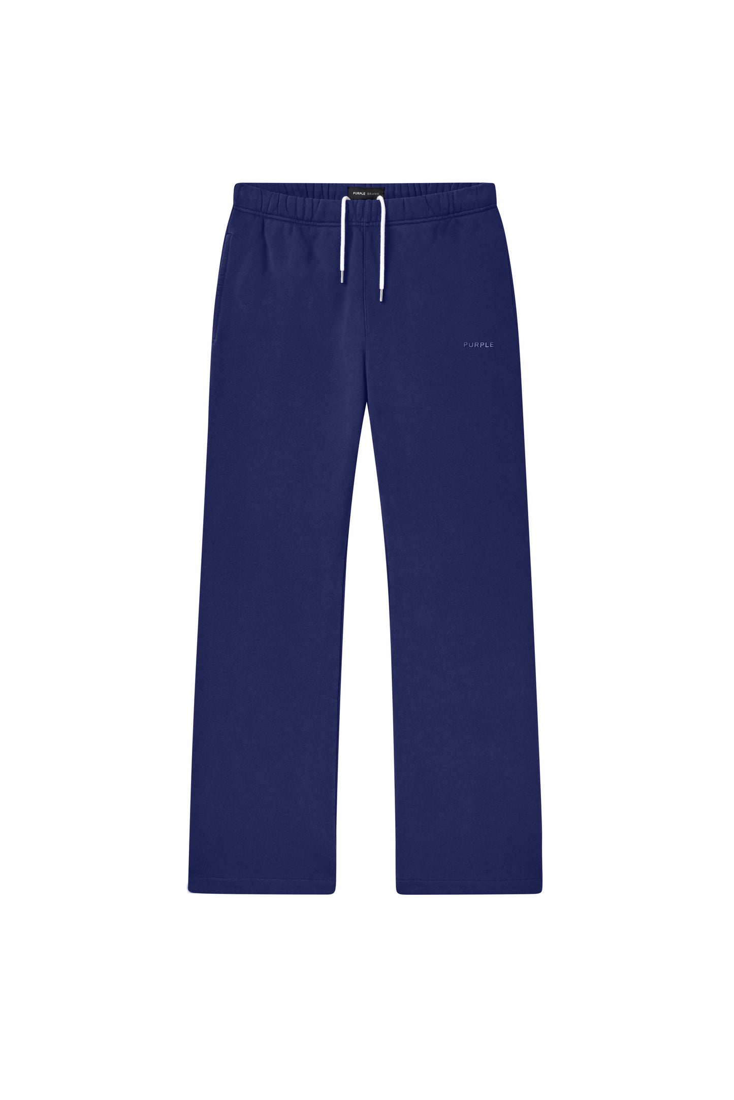 Basic Flared Sweatpant in Navy, relaxed fit, midweight fleece knit made of 100% cotton.