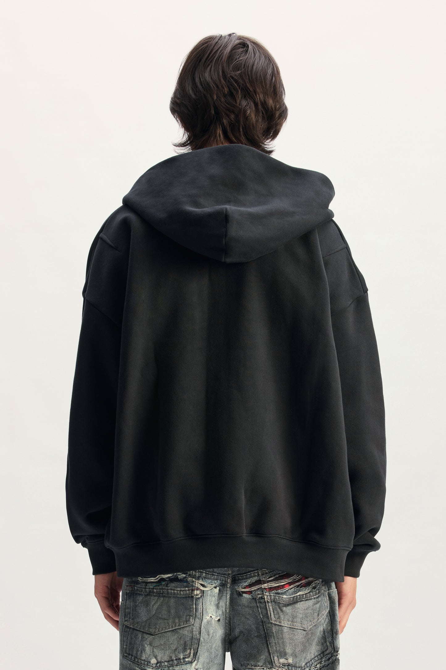 Chopped Zip Up Hoodie