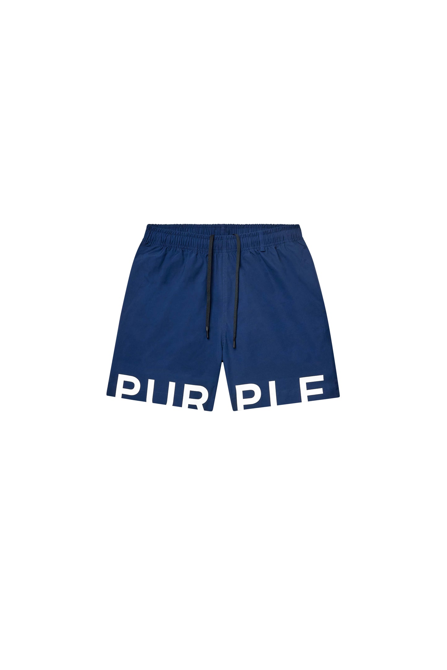 Wordmark Cut All Around Short in pageant blue, regular fit swimwear with elastic waistband.
