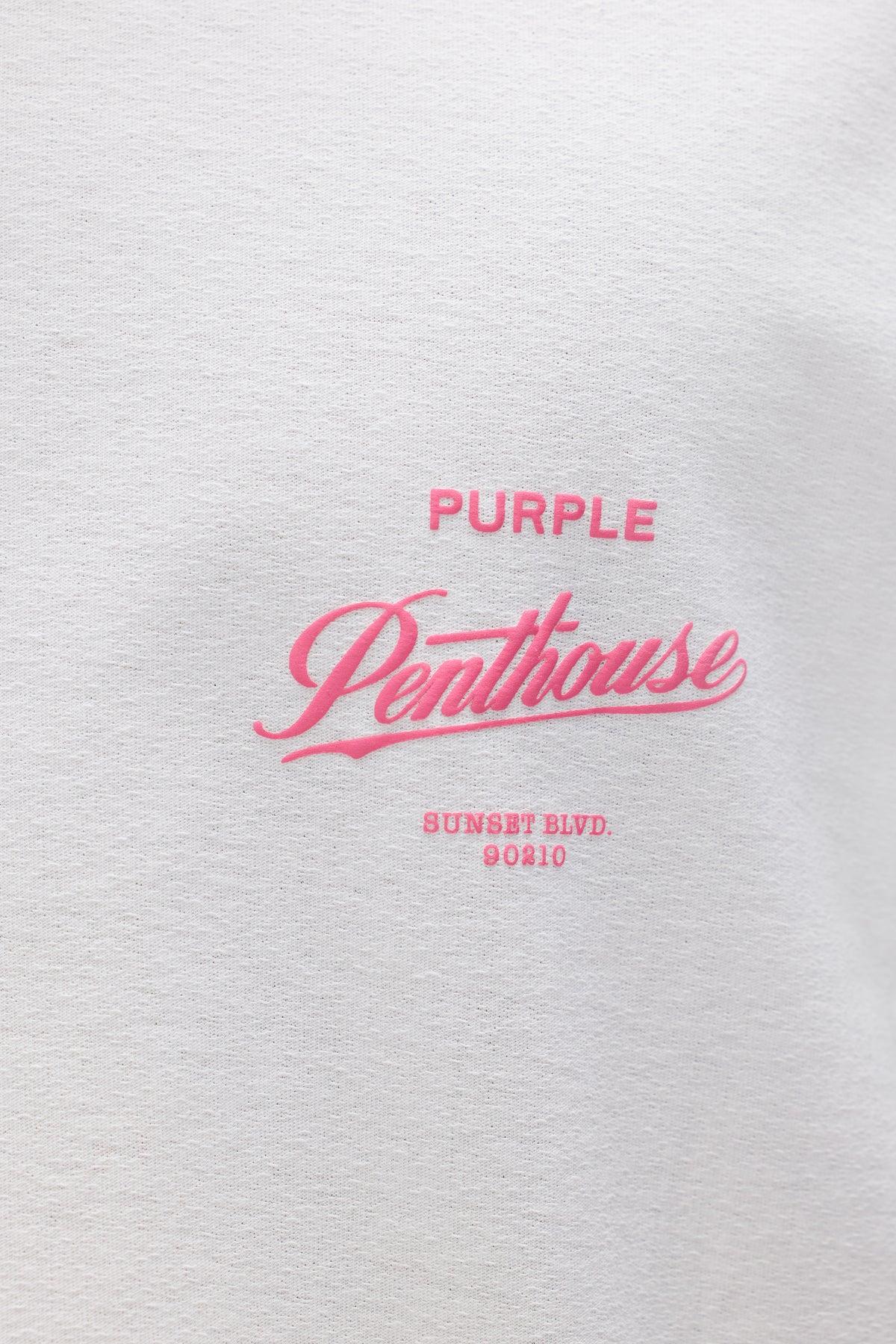 Penthouse Script Tee in regular fit, textured jersey with puff print design.