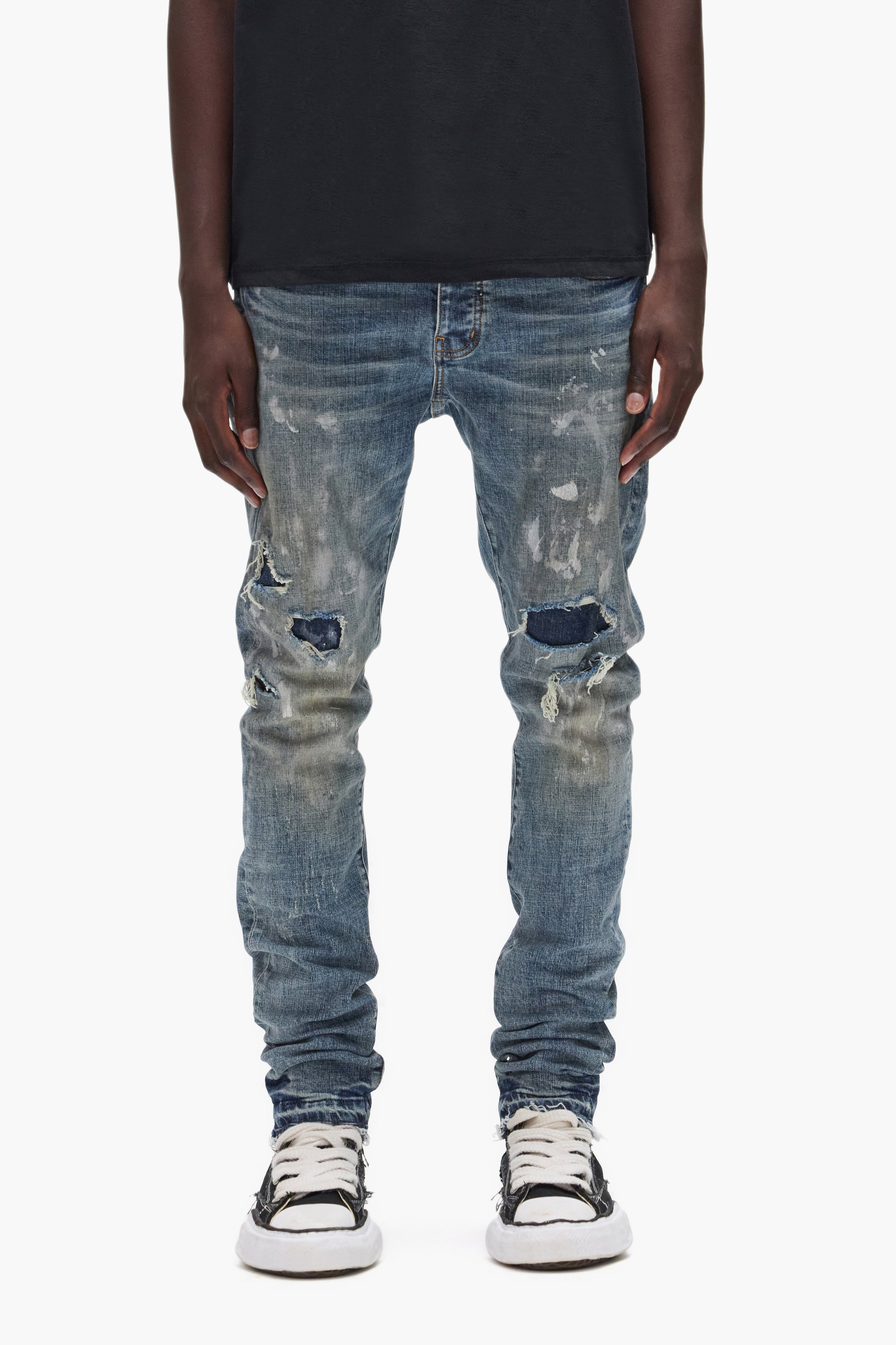 【archive】 00s coating skinny 2000s Hysteric Glamour Distressed Light Wash Blue Skinny