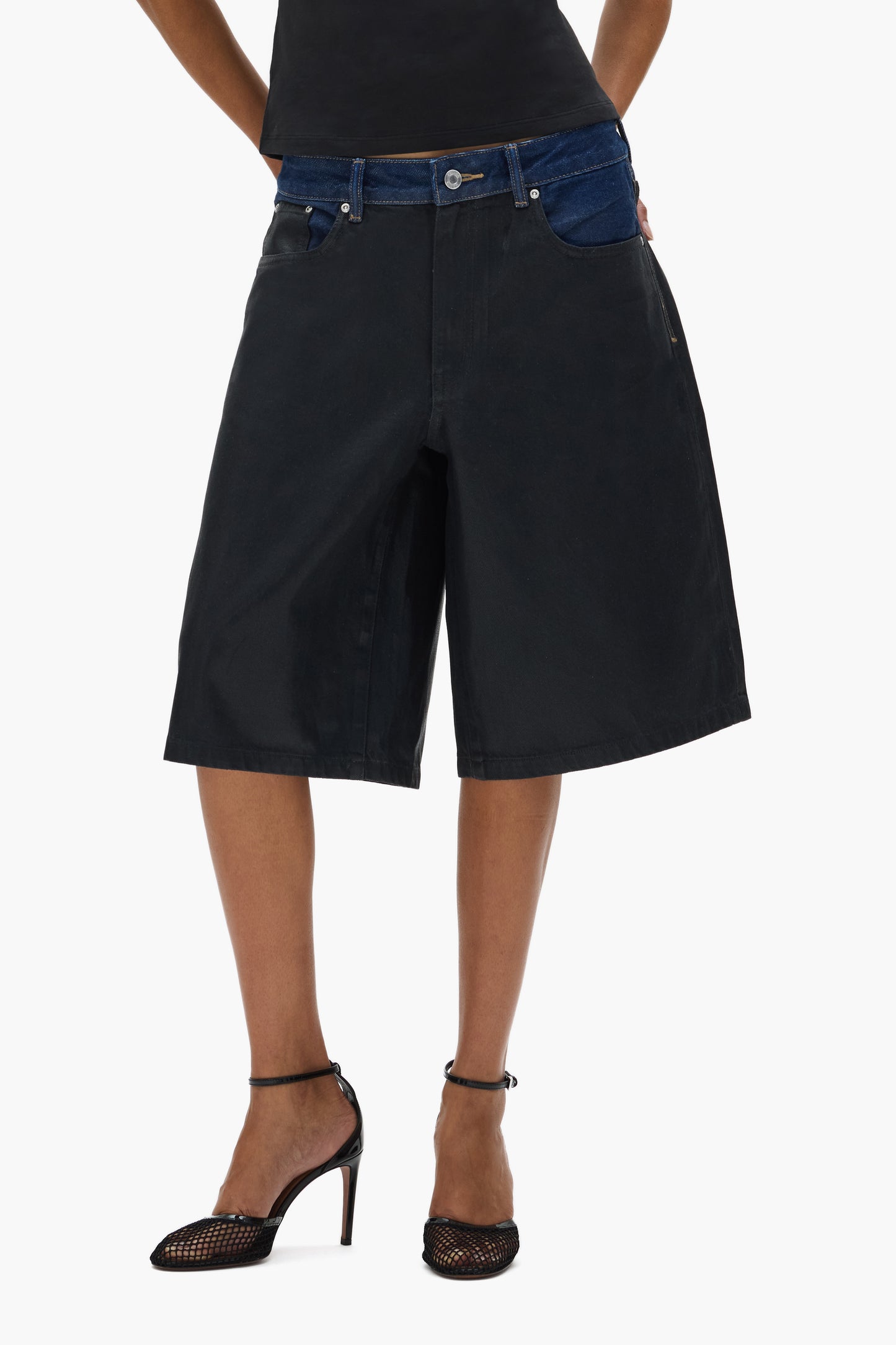 Dual Tone Shorts 100% Cotton, Low Rise, 5 Pocket Style, Size 32, Pre Spring 2026