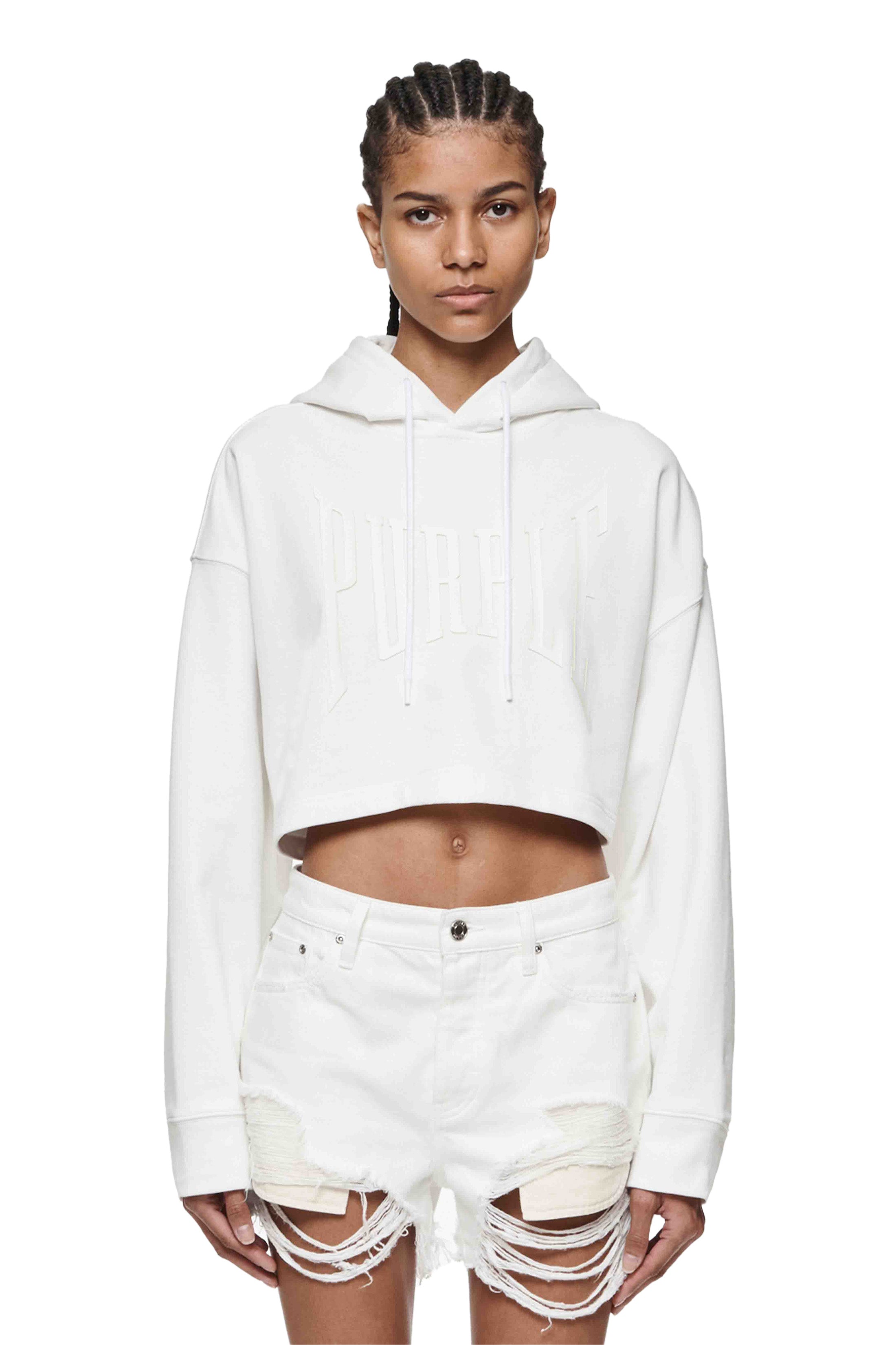 Uppercut Cropped Hoodie – PURPLE BRAND