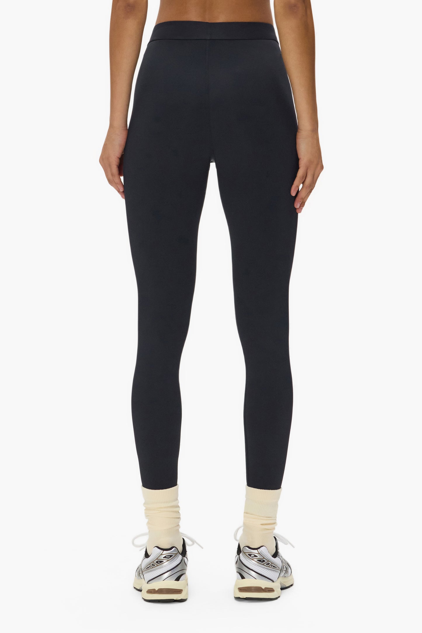 Nylon Legging with branded elastic waistband, available in XXS to XL sizes.