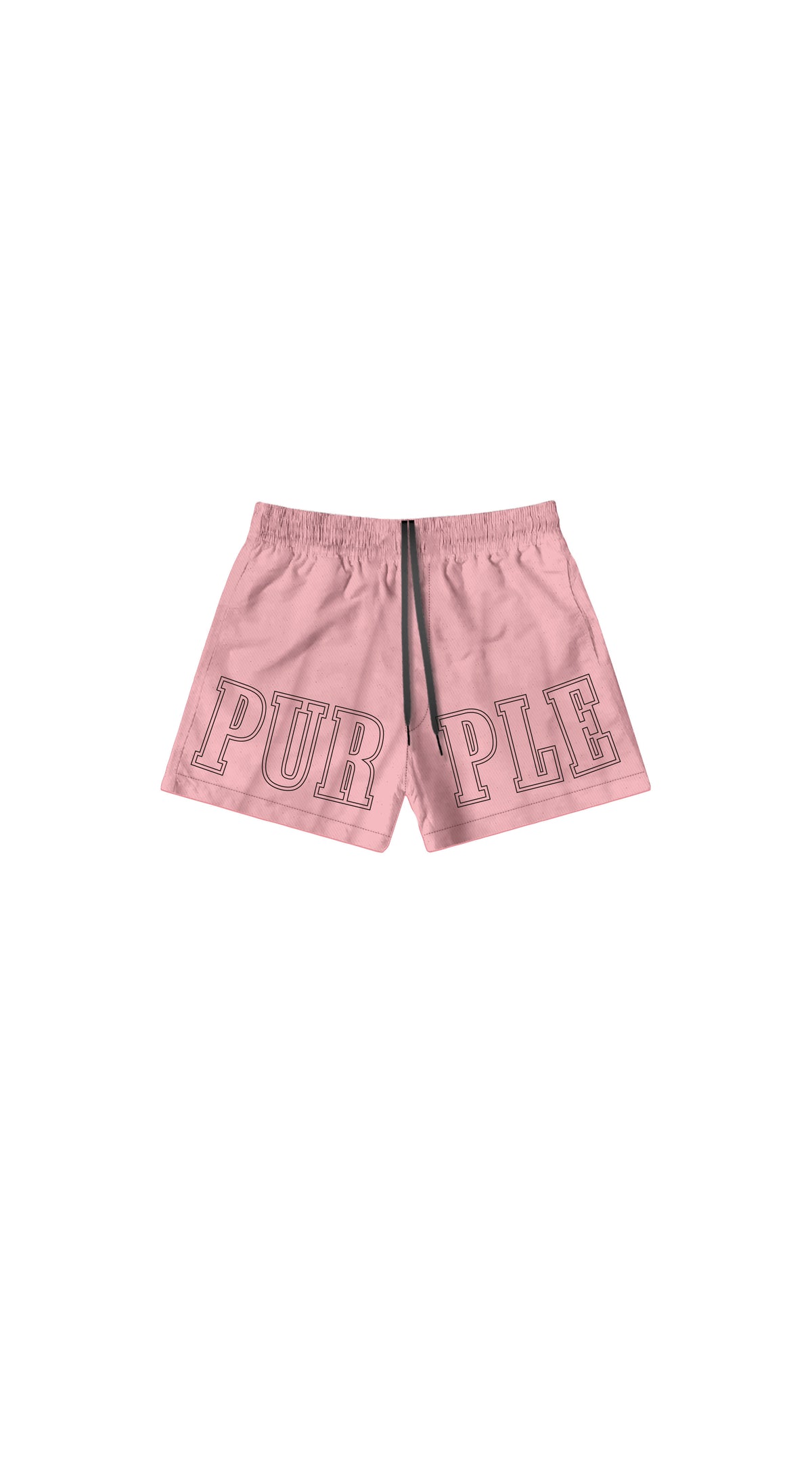 Slab Wordmark Swim Short with elastic waistband and flat drawcord, regular fit, 100% polyester