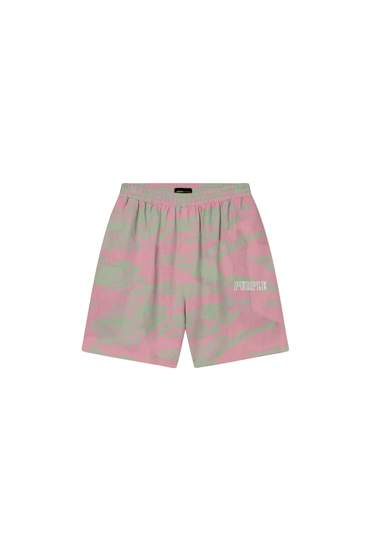Slab Wordmark Tropical Camo Short in relaxed fit with all-over digital and screen print.