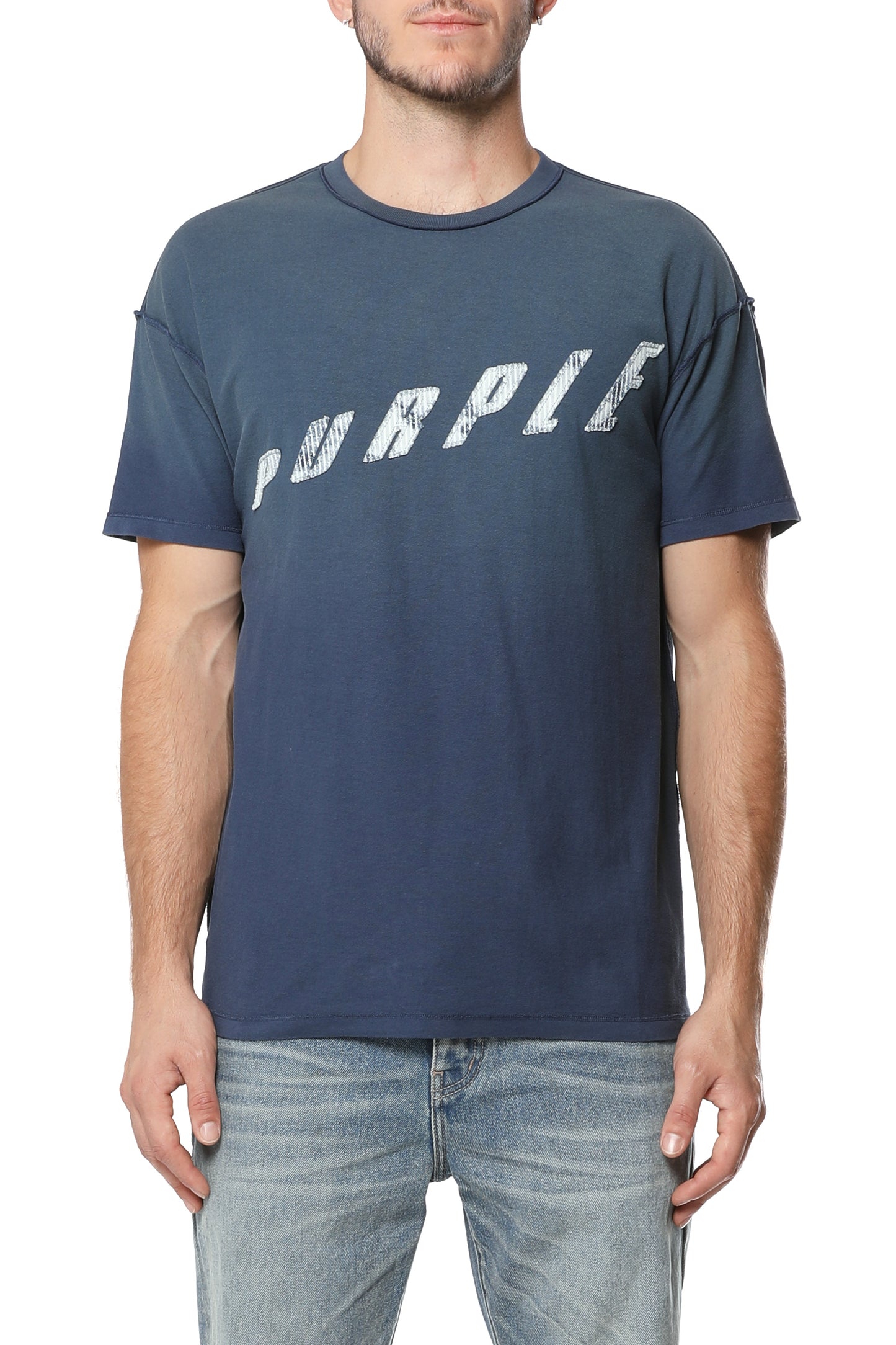 P101-TJSH326 White Label Tees in Regular Fit with Textured Jersey and Towel Applique